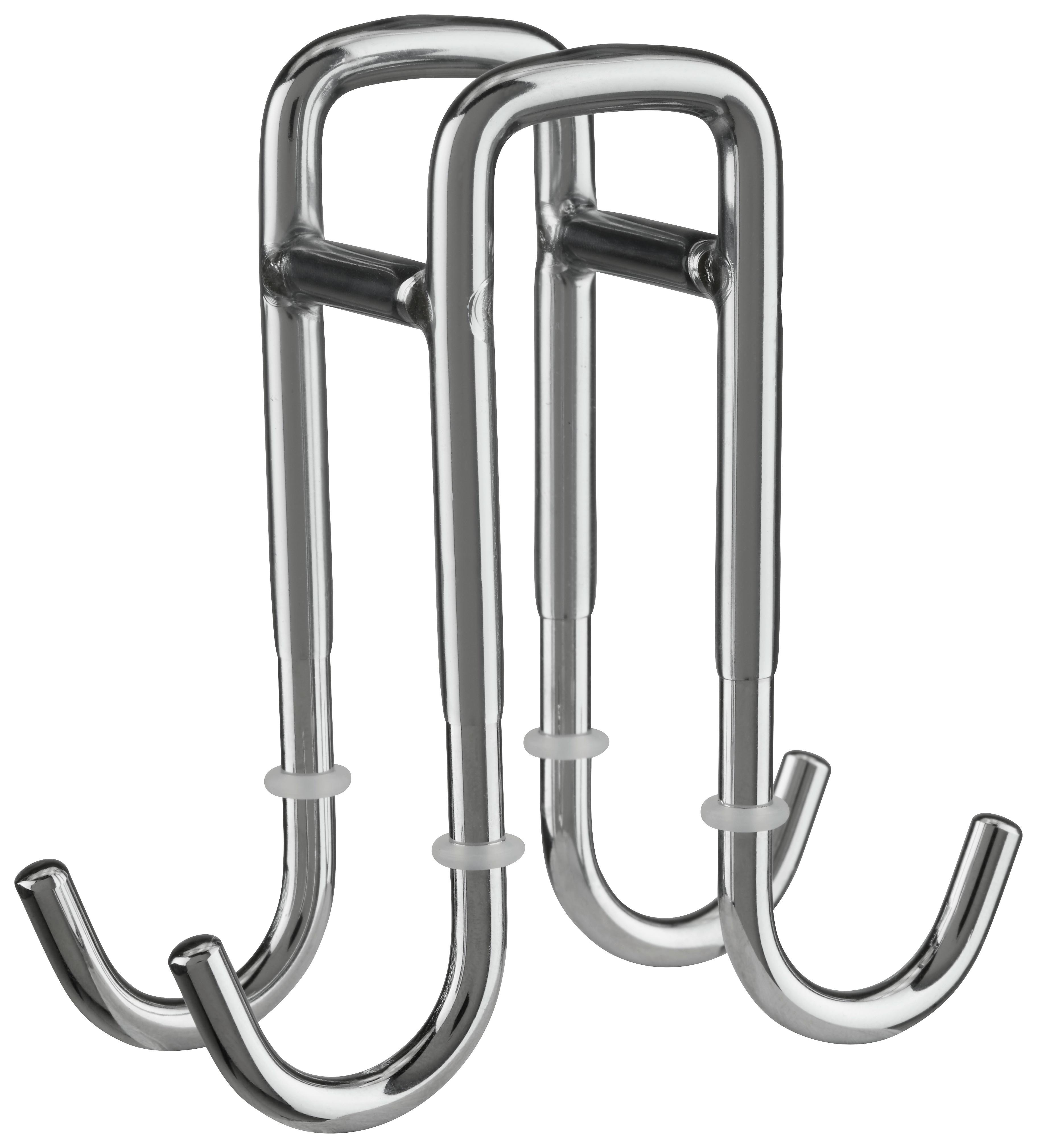 Türhaken Wenko aus Edelstahl, 4 Stück - Edelstahlfarben, Metall (8,5/8,3/3,5cm) - Mömax
