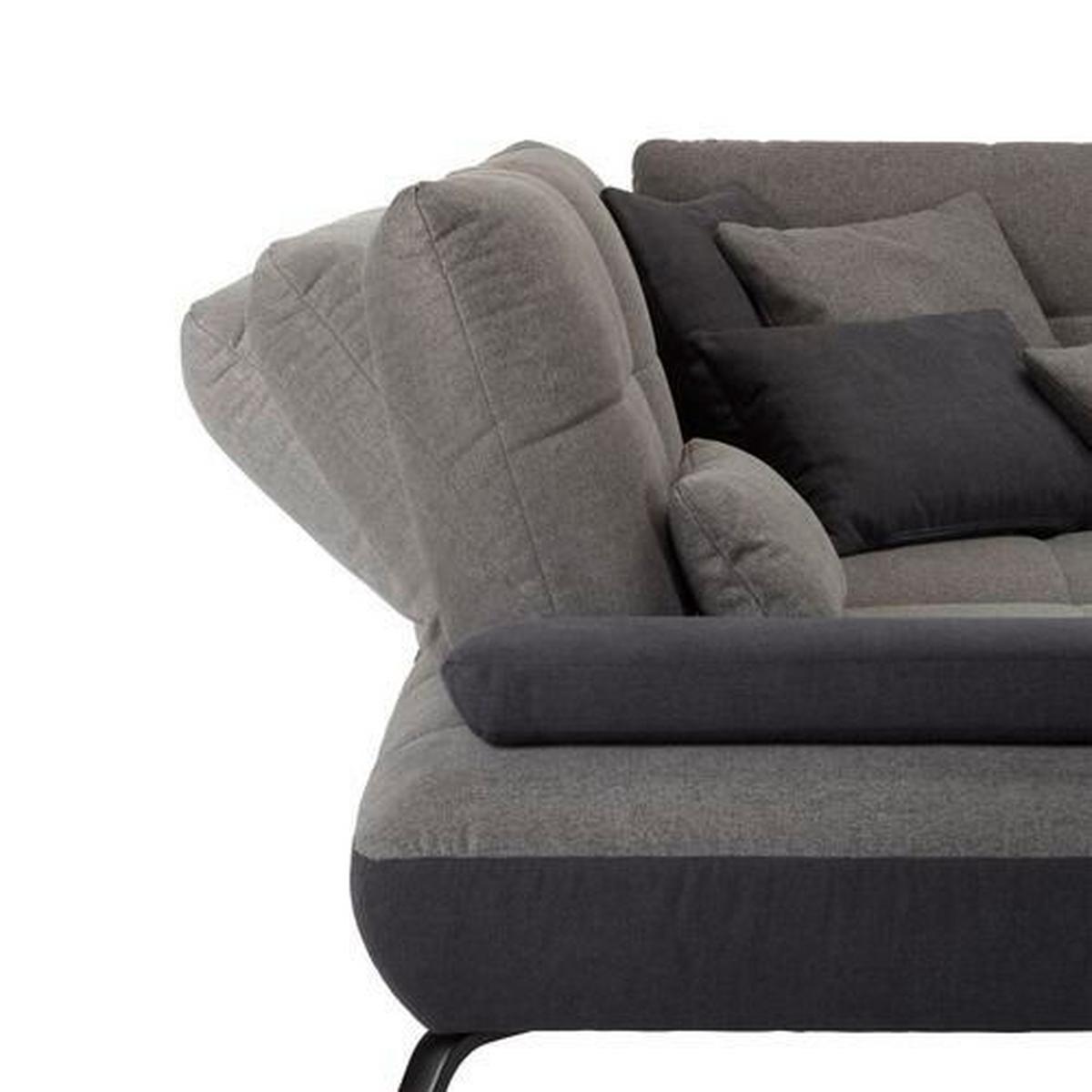 Wohnlandschaft Trendy in Anthrazit - Dunkelgrau/Anthrazit, Modern, Holzwerkstoff/Textil (250/93/310cm) - Premium Living