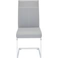 Schwingstuhl in Grau - Chromfarben/Weiß, MODERN, Textil/Metall (44/98/59cm) - MÖMAX modern living