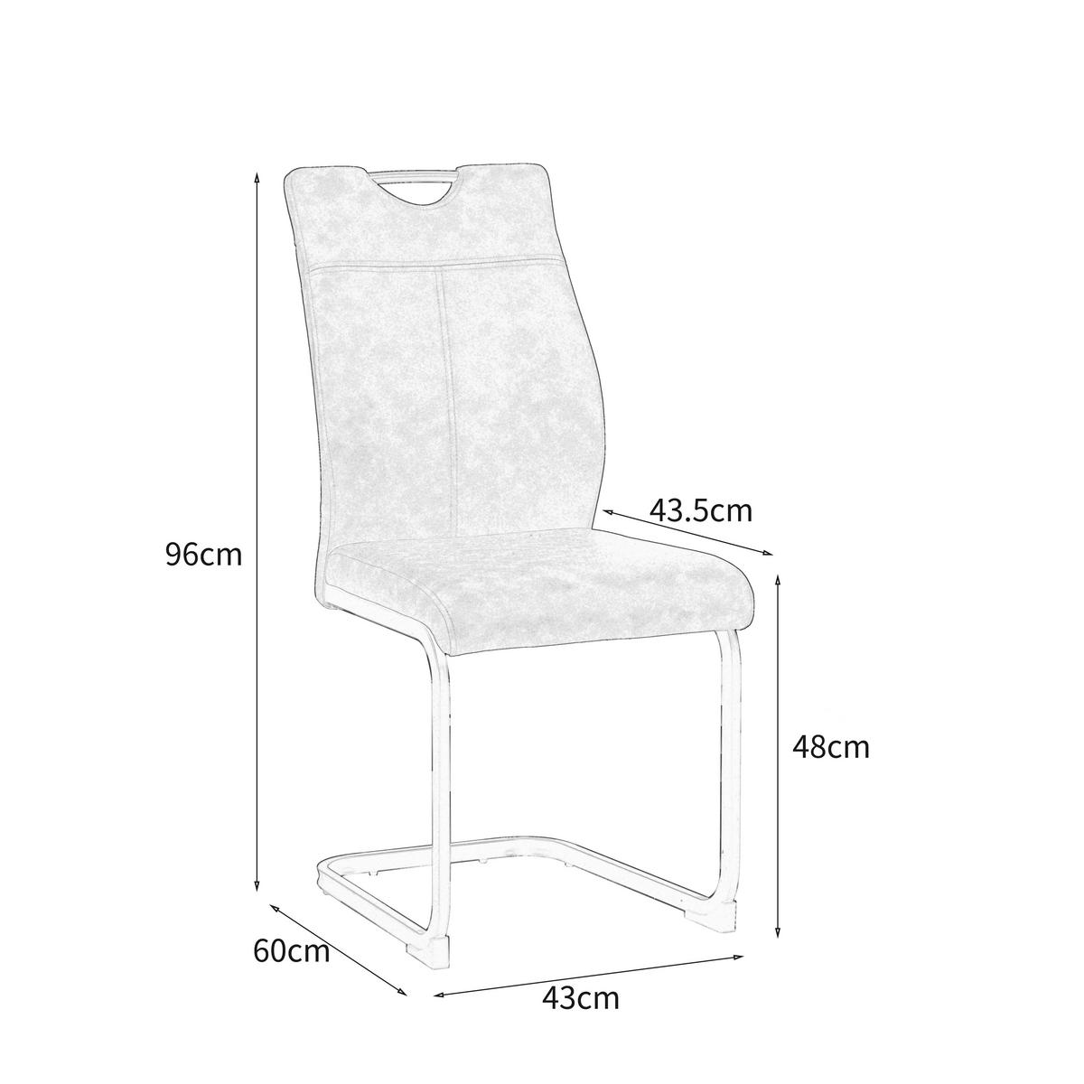 KRZESŁO NA PŁOZIE KERMIT - czarny/szary, Design, metal/tkanina (43/97/57cm) - Xora