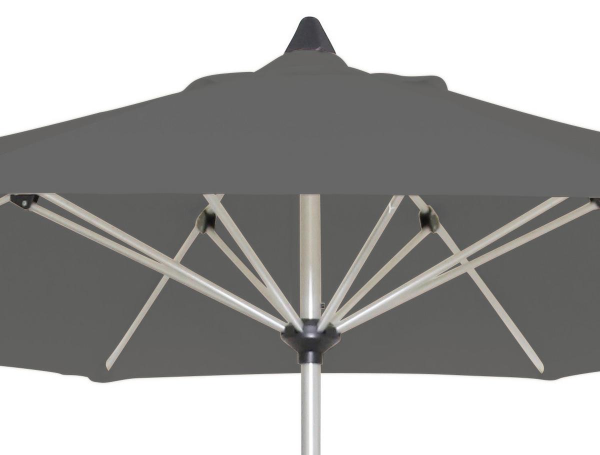 Sonnenschirm Acapole Platinfarben D: ca. 300 cm - Platinfarben/Anthrazit, Basics, Textil/Metall (300cm) - Gardenson