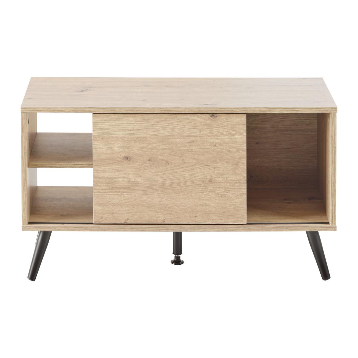 Phonotisch Move Eiche Artisan/Schwarz - Schwarz/Eiche Artisan, MODERN, Holzwerkstoff/Metall (80/46/35cm) - Based