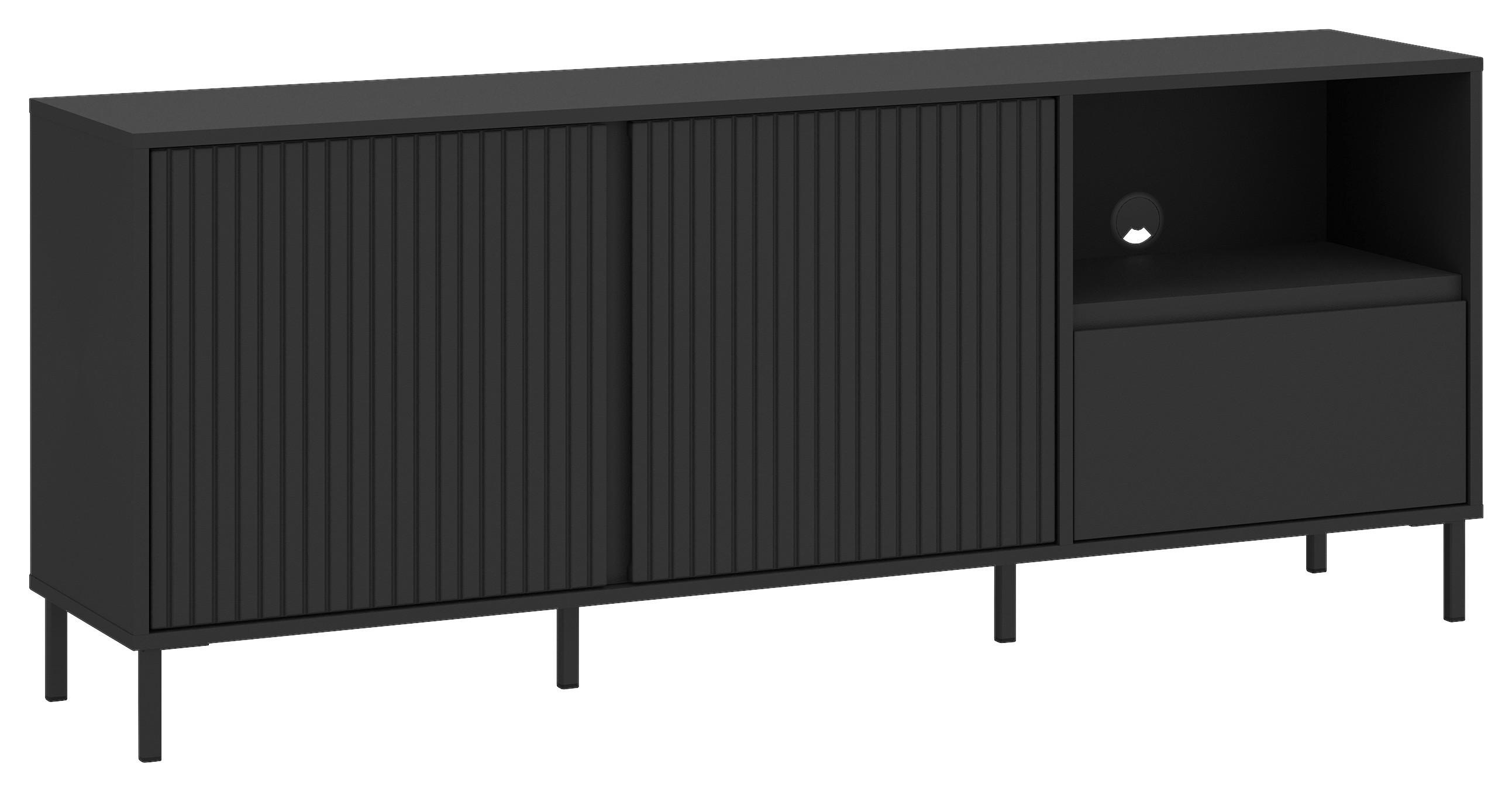 Tv-element Avenale, Antracit - črna/antracit, Trend, kovina/leseni material (157,8/65,4/40cm)