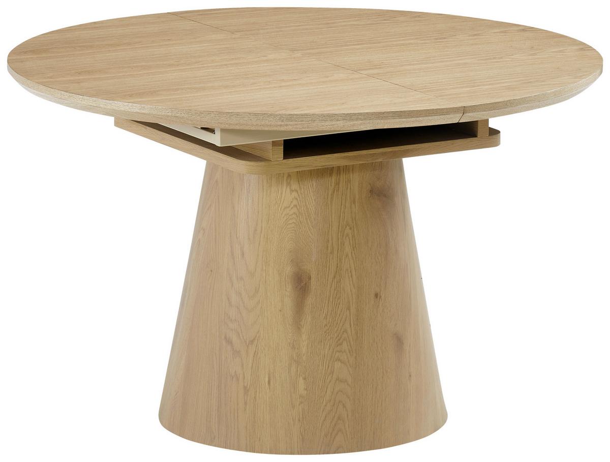 Raztegljiva Miza Sundsvall, Barva Hrasta, 120-160x120 - barve hrasta, Moderno, leseni material/les (120-160/120/76cm) - P & B
