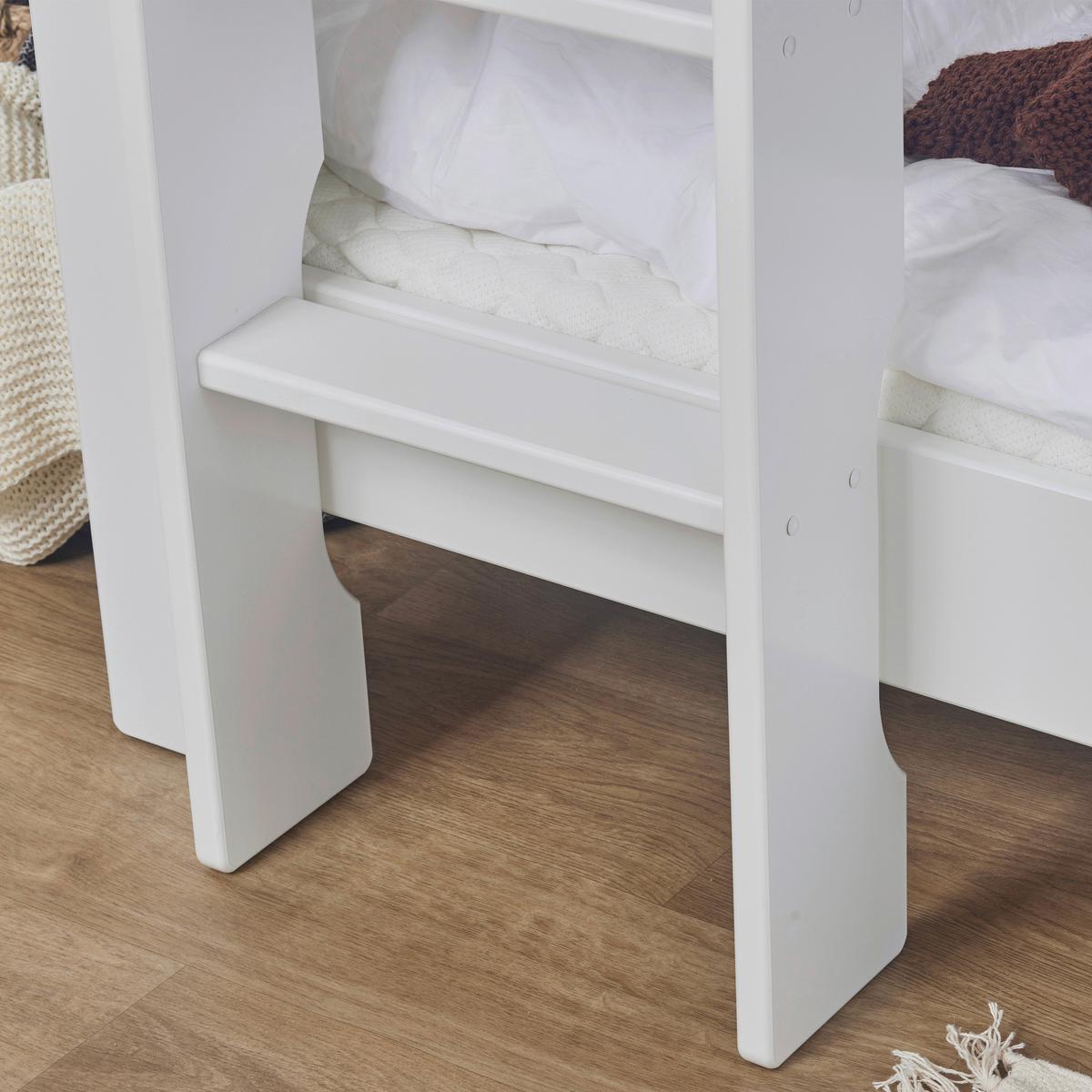 Etagenbett PURE Weiß ca. 90x200 cm - Naturfarben/Weiß, MODERN, Holzwerkstoff (90/200cm) - MID.YOU