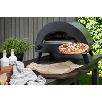 Pizzaofen Bukom ca. 54,5x40x52 cm Schwarz - Schwarz, KONVENTIONELL, Metall (54,5/40/52cm) - Gardenson
