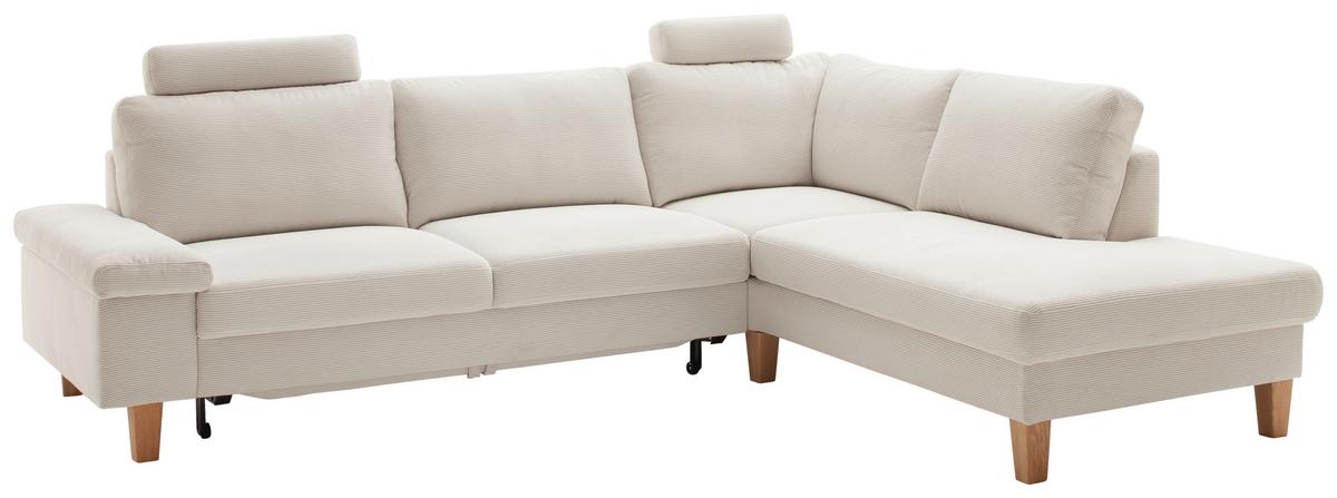 Wohnlandschaft Corvara Weiß - Weiß, KONVENTIONELL, Holz/Holzwerkstoff (286/86/220cm) - Premium Living