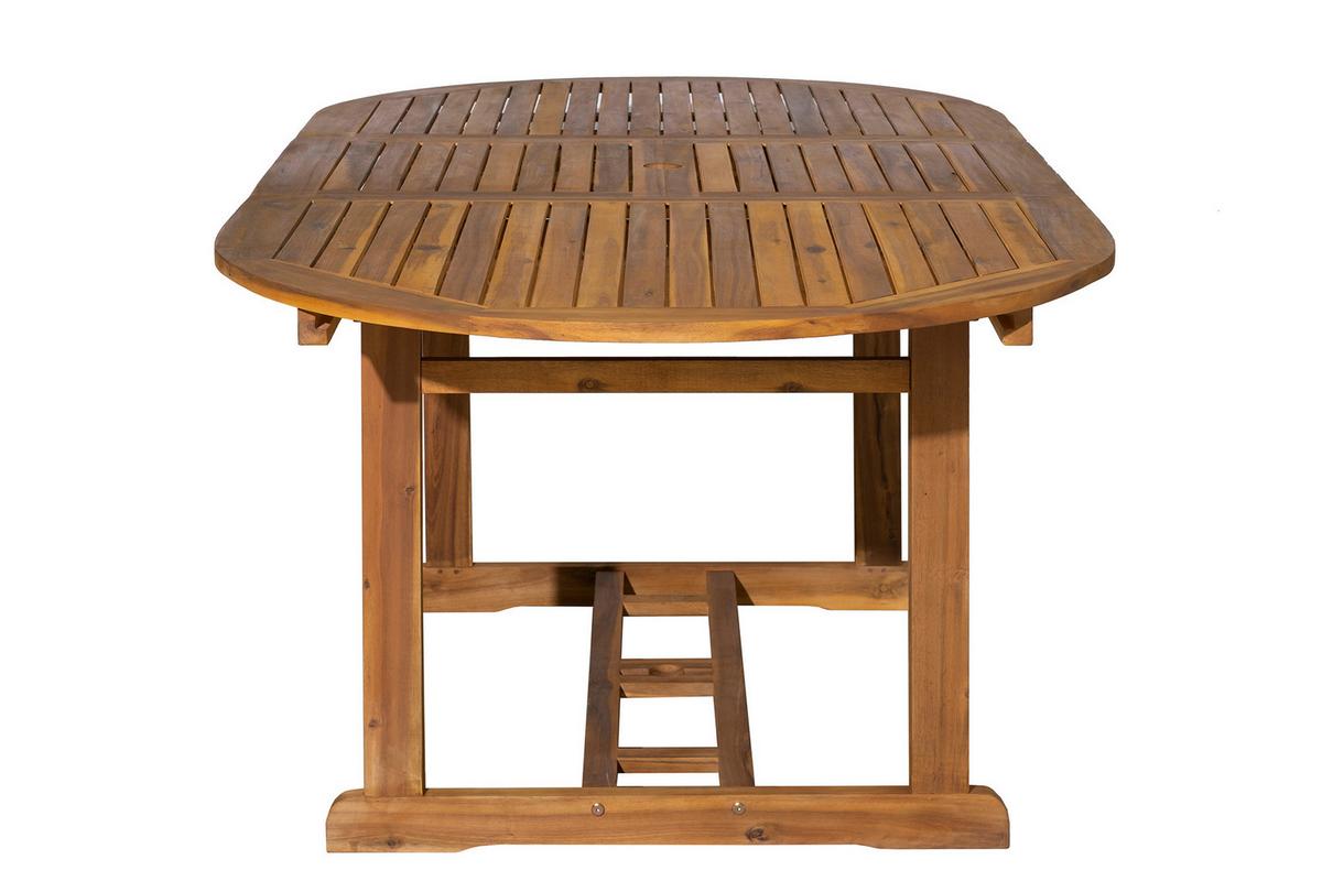 Gartentisch Naturfarben Akazienholz - Naturfarben, Natur, Holz (150-200/100/75cm) - Gardenson