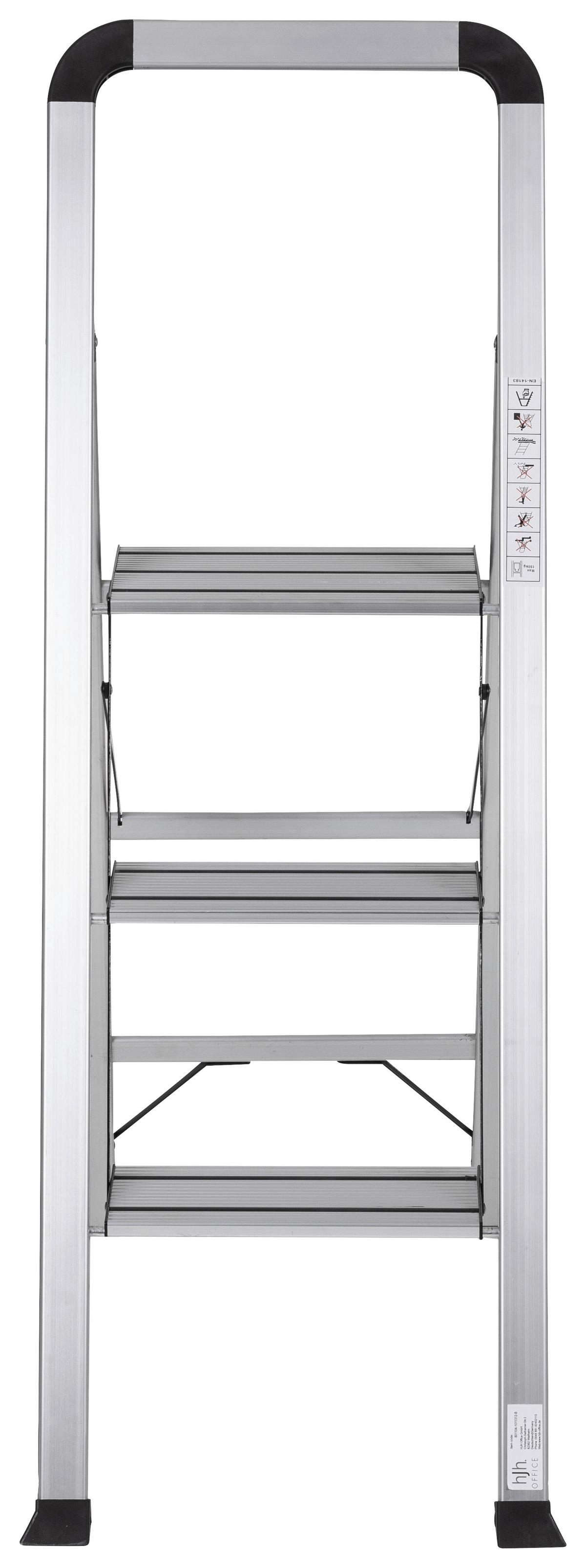 Zložljiva Lestev Solid V, Aluminij - barve aluminija, Basics, kovina (42/128/5cm) - MID.YOU
