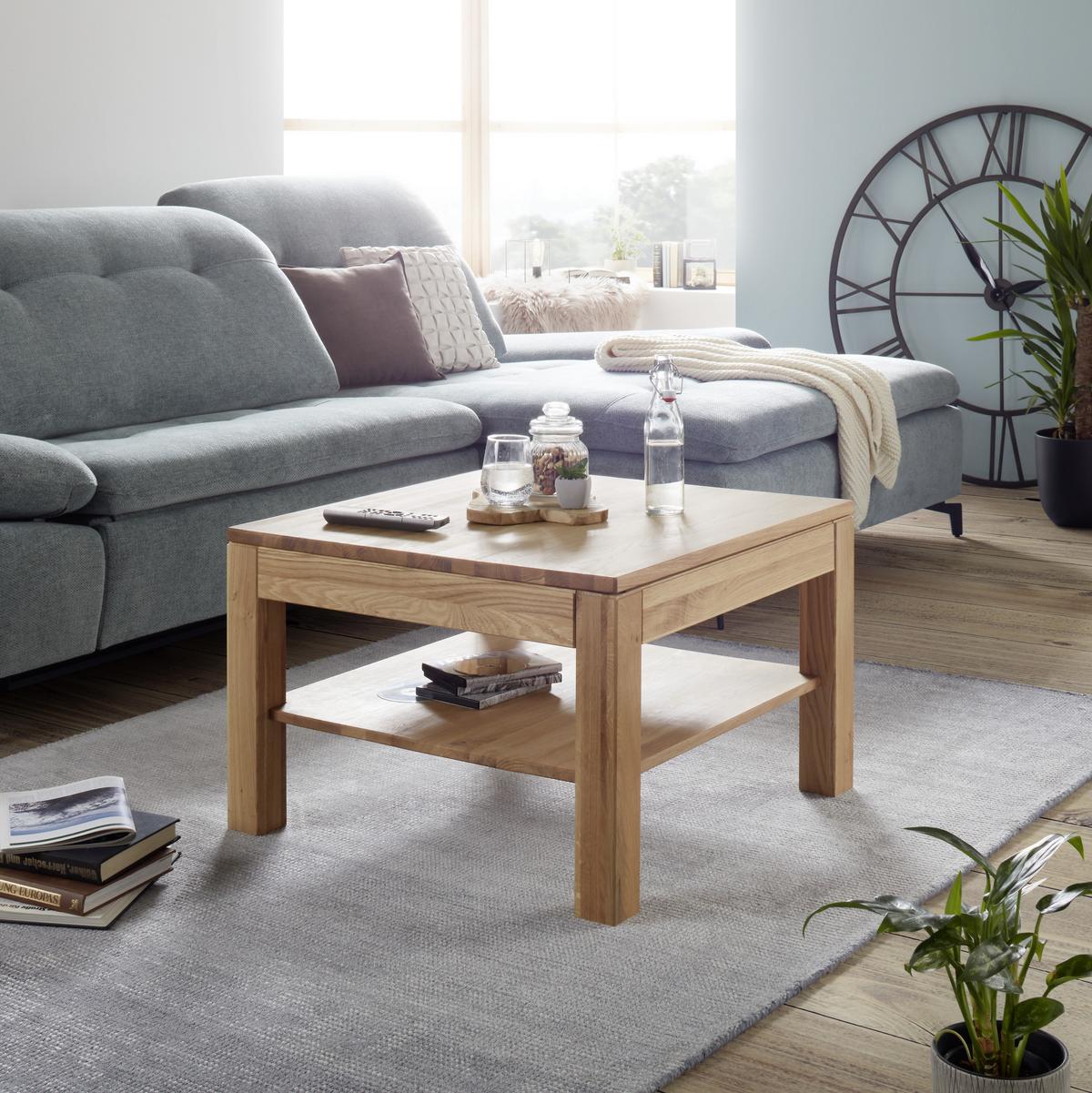 Klubska Mizica V Barvi Hrasta Costa Rica - barve hrasta, Konvencionalno, les (75/75/47cm) - Modern Living