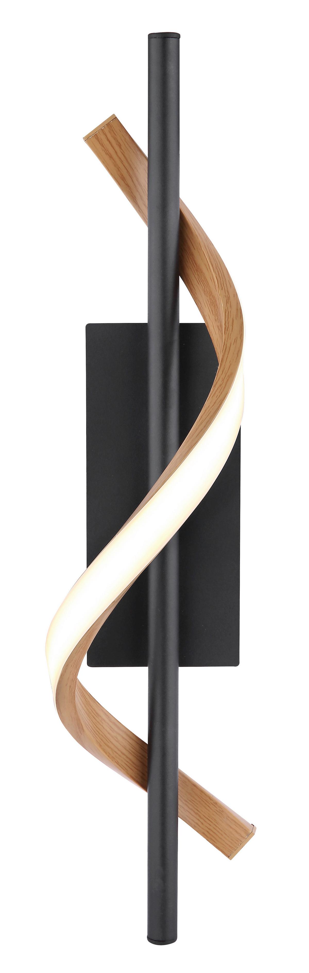 Led Zidna Svjetiljka Watkins - bijela/smeđa, Design, metal/plastika (10/46,5/13cm) - Globo