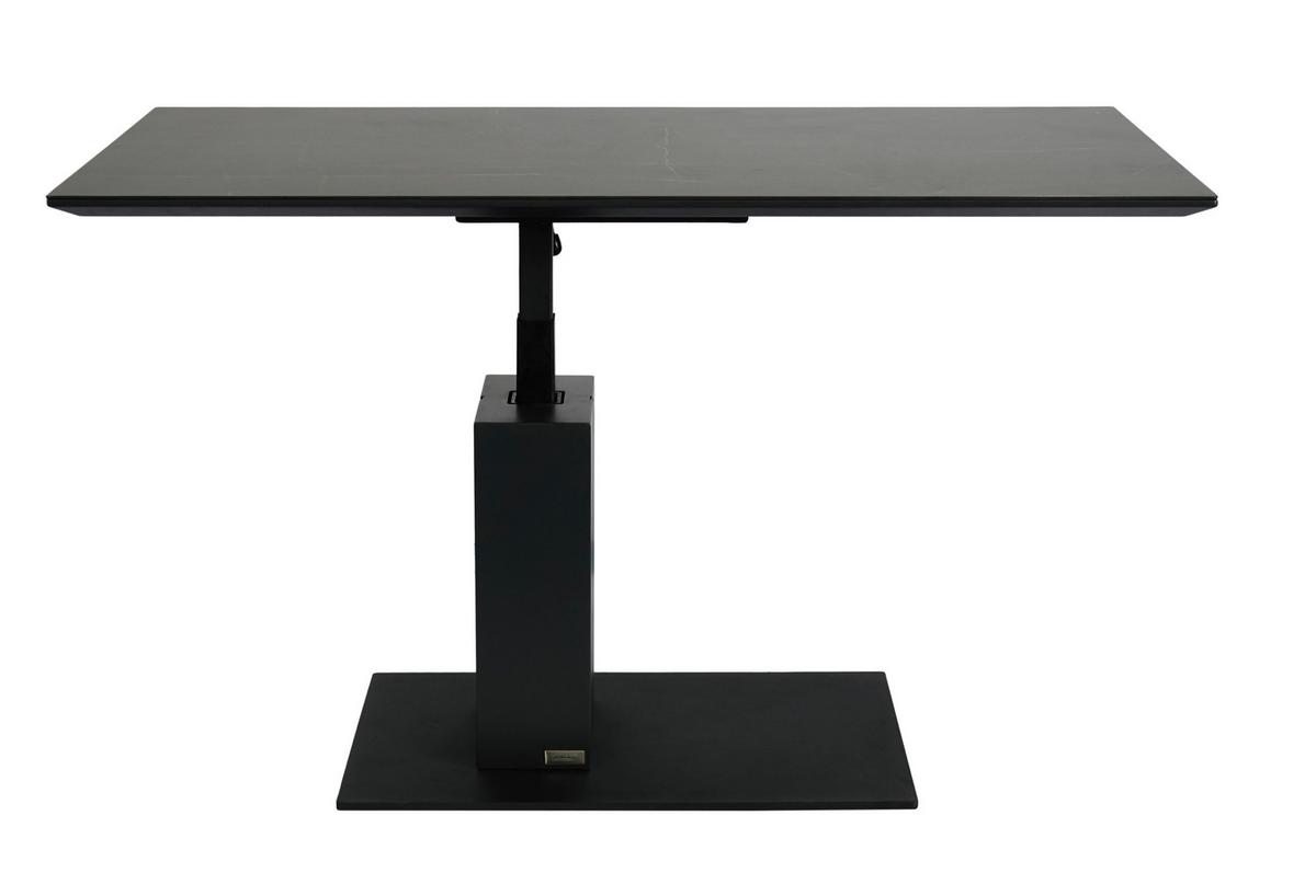 STOLIK KAWOWY MILANO -EXKLUSIV- - antracytowy/czarny, Design, materiał drewnopochodny/metal (110/59/47-66cm) - Dieter Knoll