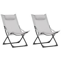 STRANDSTUHL SEVILLE - Schwarz/Grau, KONVENTIONELL, Textil/Metall (63/89/84cm) - Gardenson