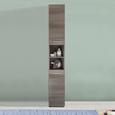 Hochschrank Runner/moon - Silberfarben/Alufarben, MODERN, Holzwerkstoff/Kunststoff (30/190/31cm)