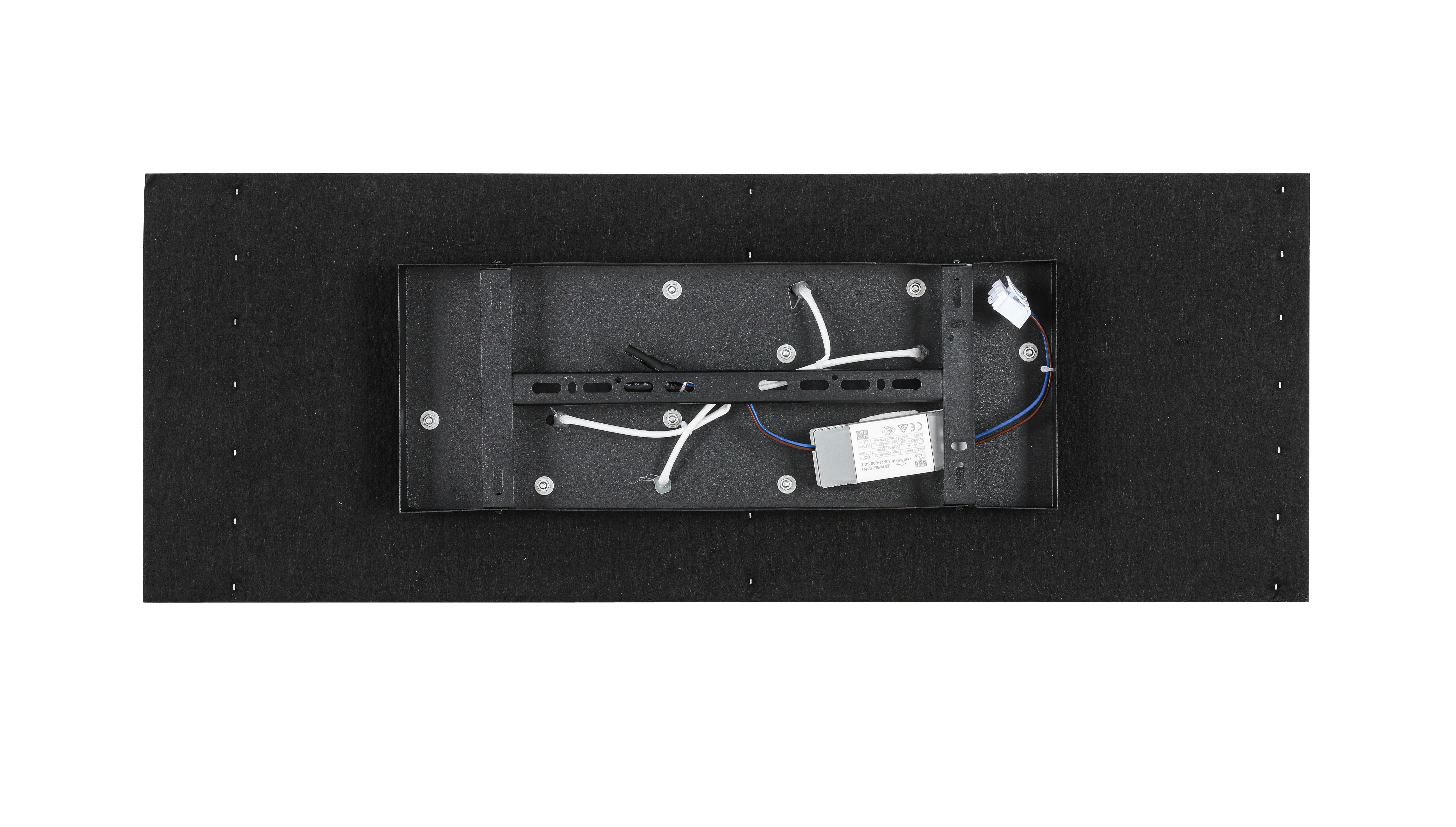 LED-TAKLAMPA PANI - svart/ekfärgad, Modern, metall/trämaterial (72/26,5/5,5cm) - Mömax