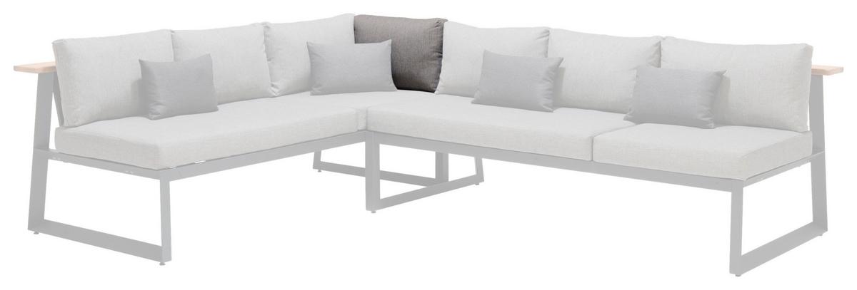 OPARCIE JIMMY - antracytowy/kolor drewna tekowego, Design, metal/drewno (88/25,5/41,5cm) - Amatio