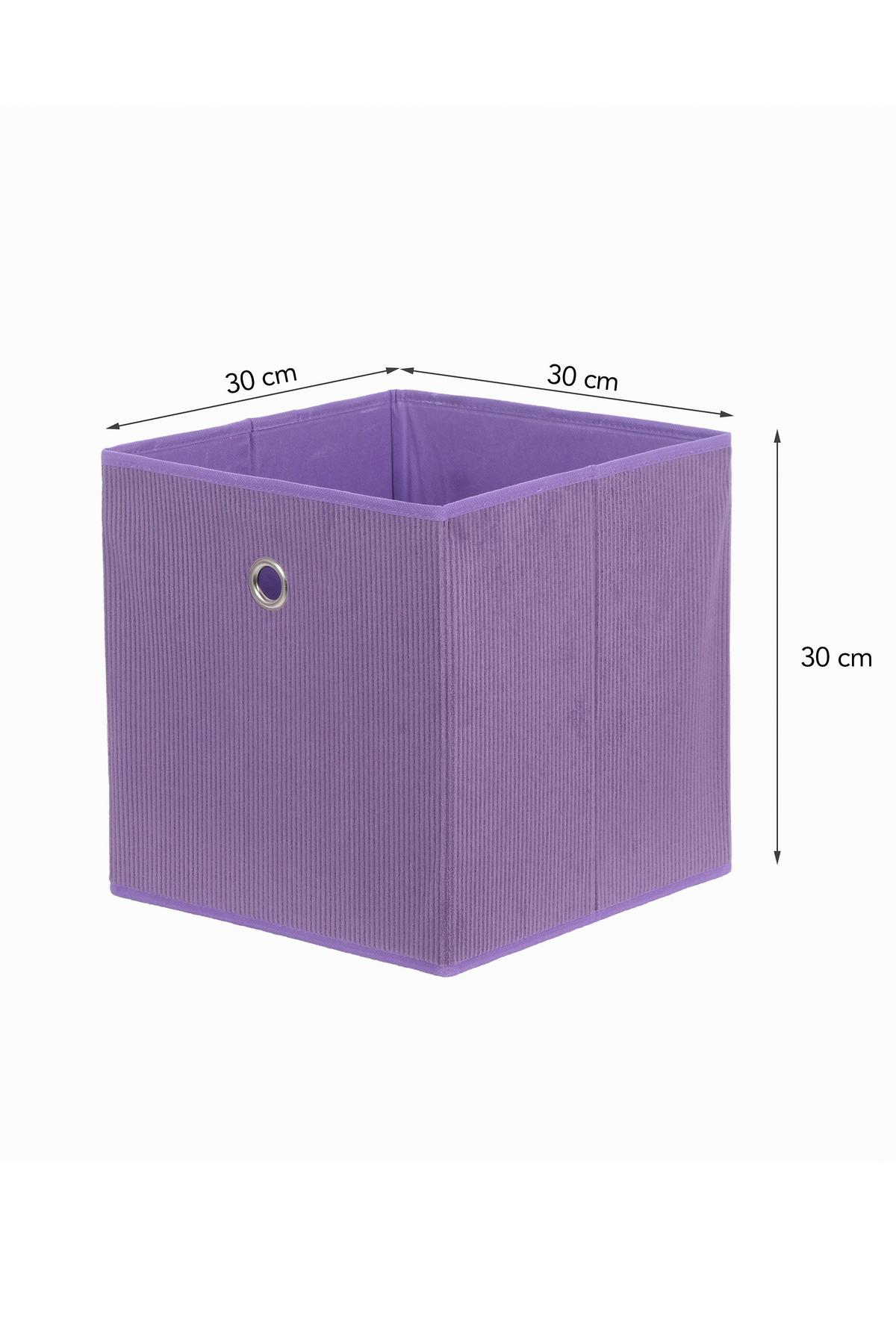 Zložljiva Škatla Cubi New, Lila - lila, Moderno, papir/tekstil (30/30/30cm) - Mömax
