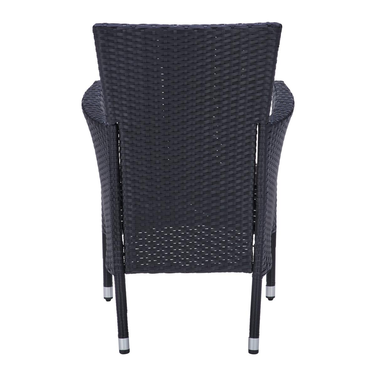 Vrtna Garnitura Mailand, Črna, Krem, 7-Delni Set - črna/krem barve, Moderno, kovina/umetna masa (150/75/90cm) - Beldano