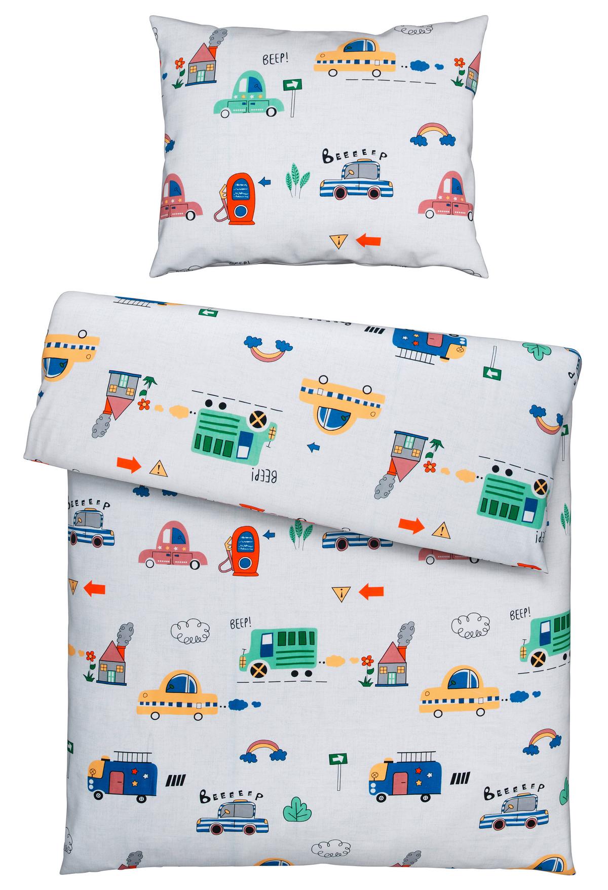 Bettwäsche Traffic ca. 160x210cm - Weiss/Multicolor, Textil (160/210cm) - Modern Living