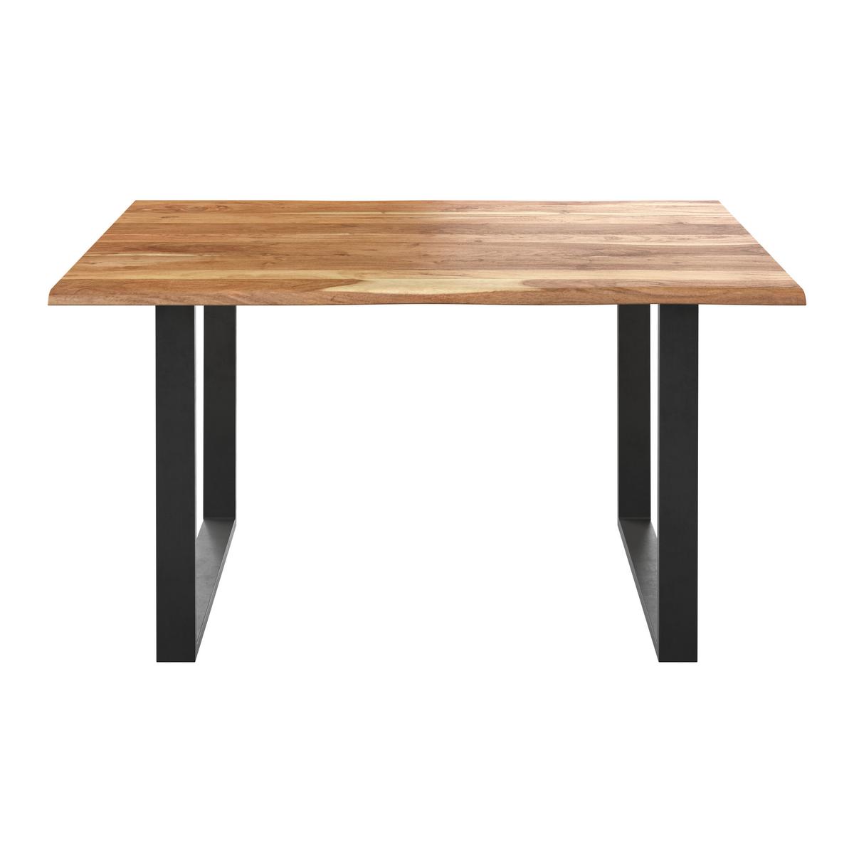Jedilna Miza Mundra, 140x90, Akacija - črna/barve akacije, Konvencionalno, kovina/les (140/76/90cm)