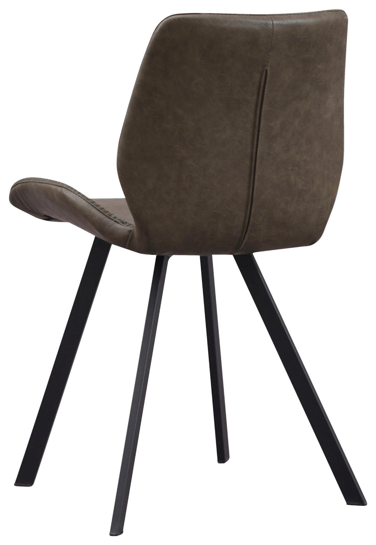 STUHL-SET BARONA - Dunkelgrün/Anthrazit, Design, Textil/Metall (44/80/55cm) - MID.YOU