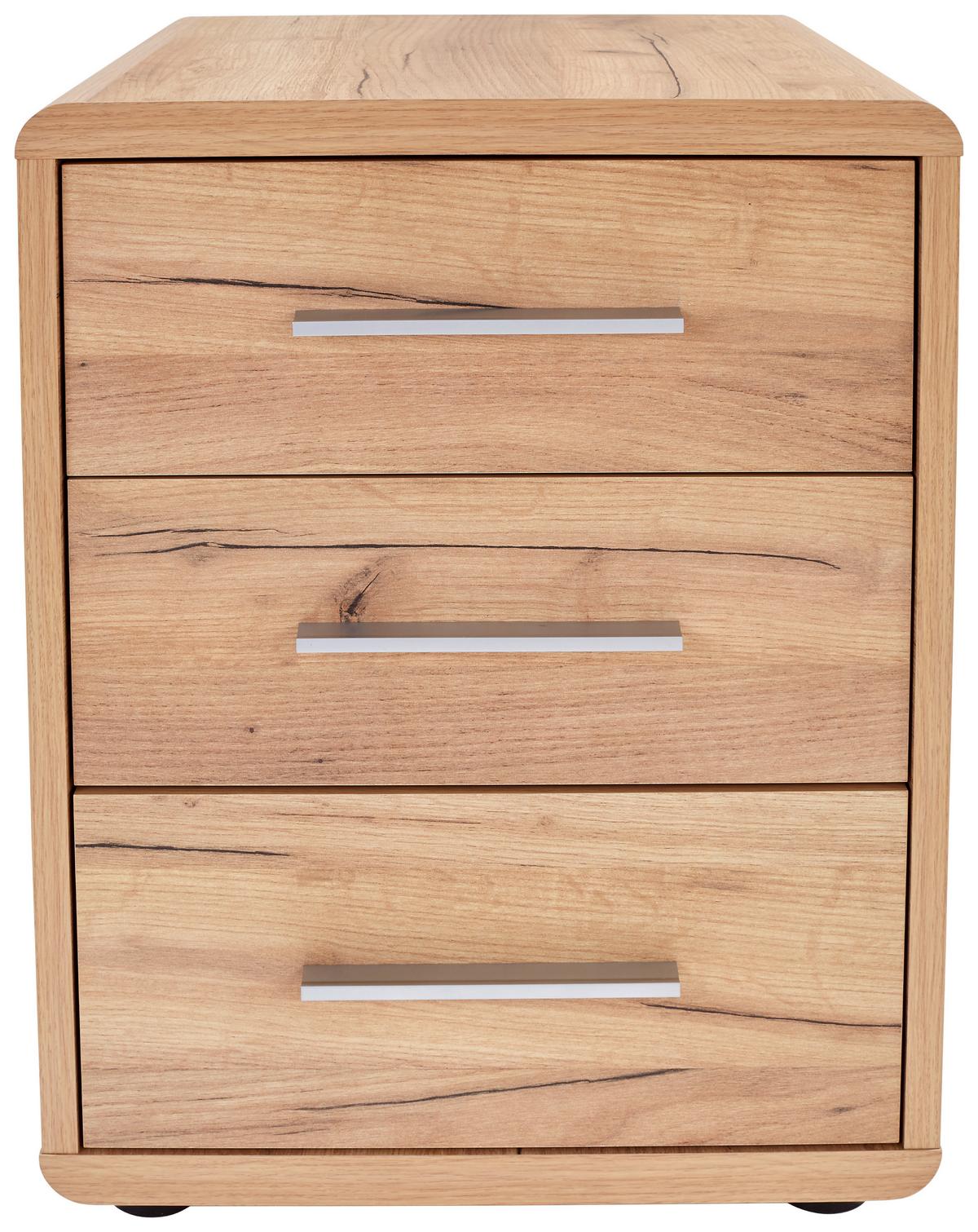 Predalnik Fontana, Barva Hrasta - barve kroma/črna, Moderno, umetna masa/leseni material (44,3/59,6/50cm) - Mömax