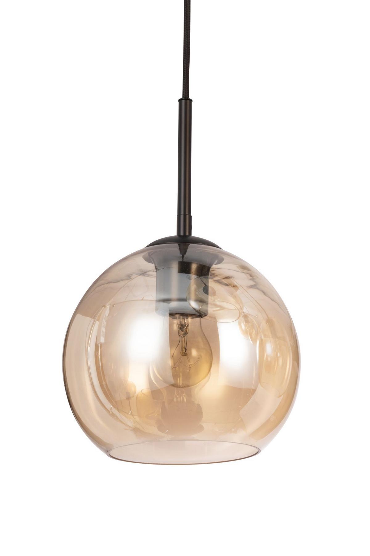 LAMPA WISZĄCA AMELIE *SBN* - kolor bursztynowy, Basics, metal/szkło (97,5/42,5/150cm) - Novel