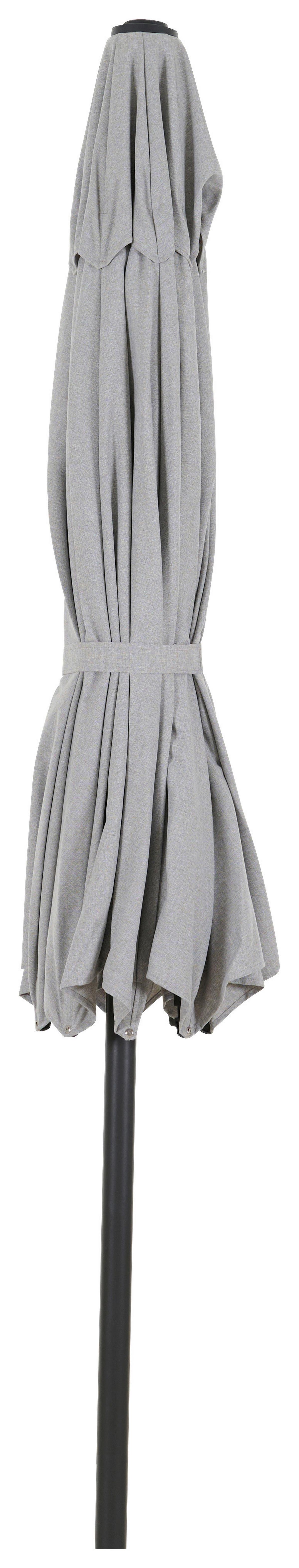 SONNENSCHIRM S08128 - Anthrazit/Hellgrau, MODERN, Textil/Metall (300/300cm) - Siena Garden