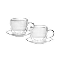 Espressotasse mit Untertasse Coffee Fusion ca. 80ml, 2 Stk. - Klar, MODERN, Glas (80ml) - Premium Living