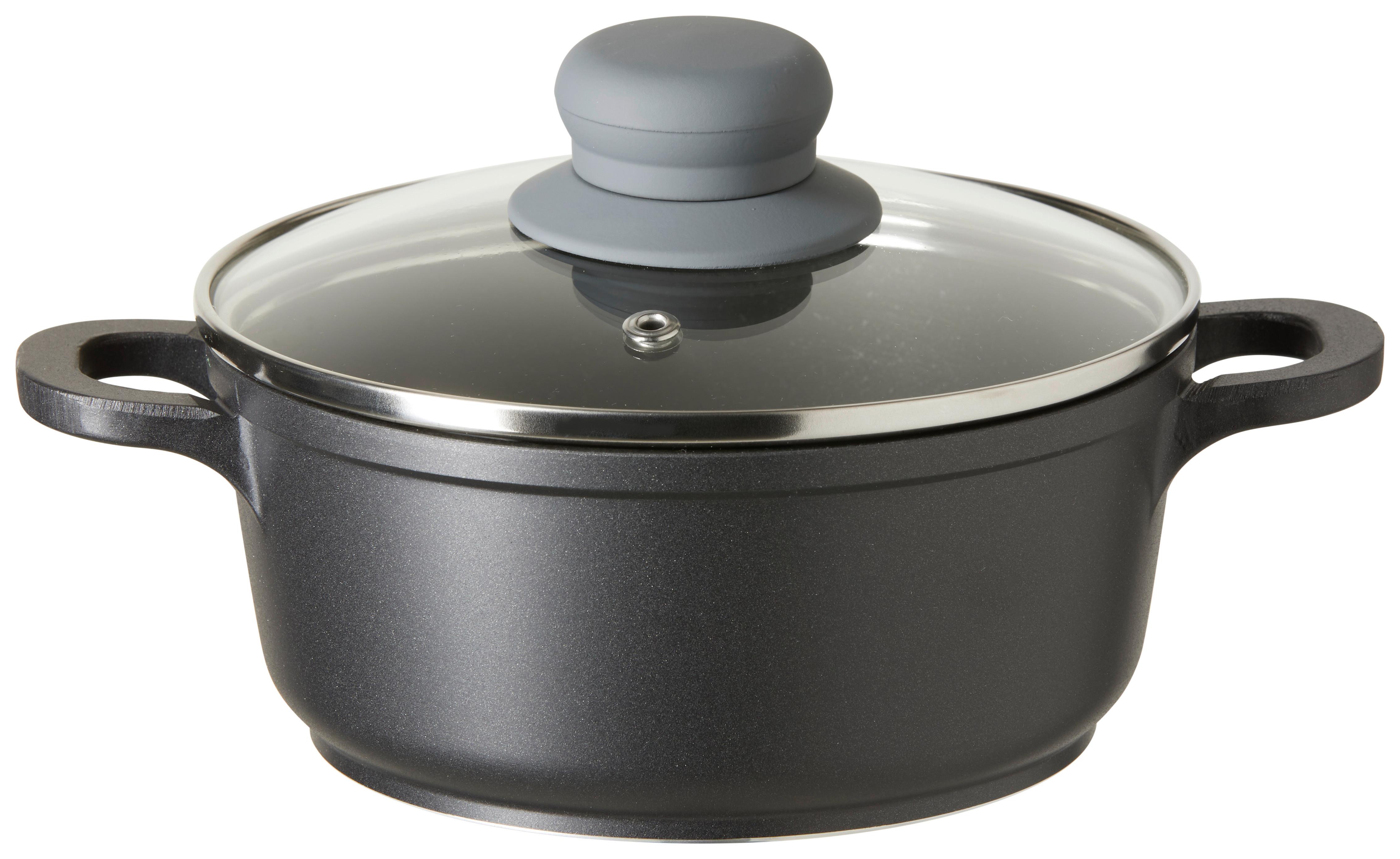 Kochtopf Smart Ø ca. 16cm - Klar/Silberfarben, KONVENTIONELL, Glas/Kunststoff (16/7,3cm) - Mömax