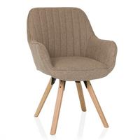 Naslanjač Scandi Soft, Bež - barve bukve/bež, Moderno, tekstil/les (56/84/62cm) - MID.YOU