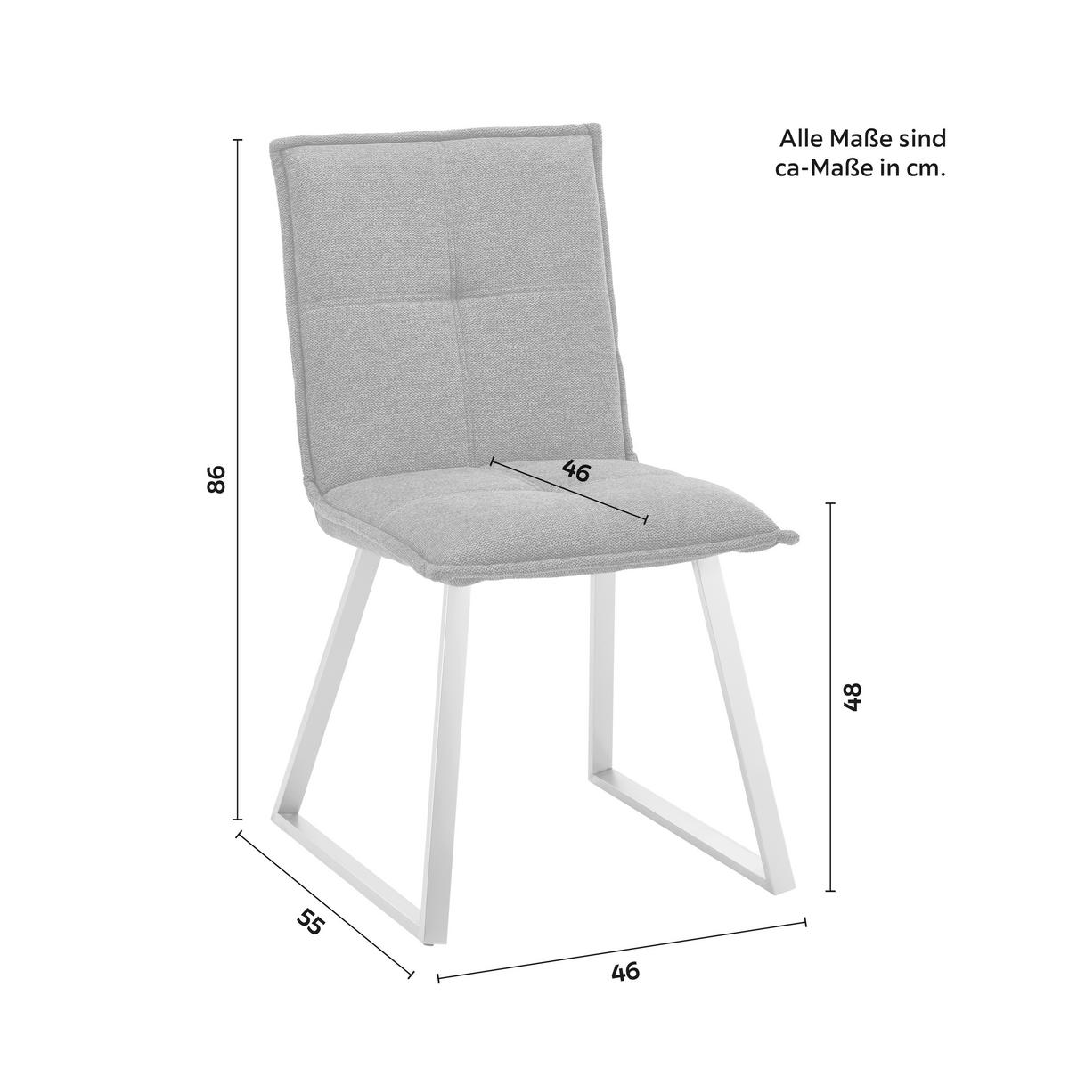 KRZESŁO EMILIO - kolor stalowy/niebieski, Modern, metal/drewno (46/85/55cm) - Bessagi Home