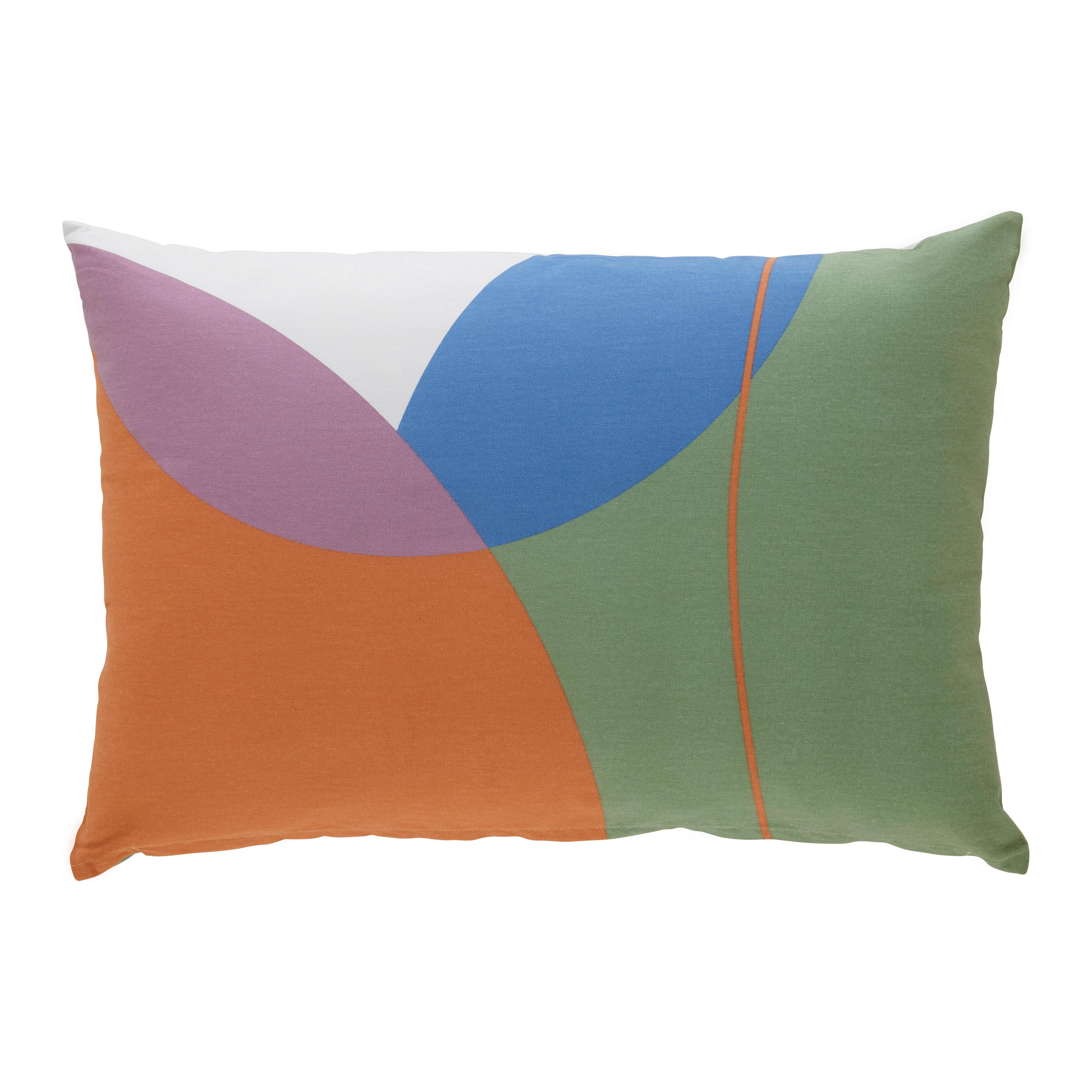 Zierkissen Poppy Blau/Grün/Orange ca. 40x60cm - Blau/Orange, KONVENTIONELL, Textil (40/60cm) - Mömax