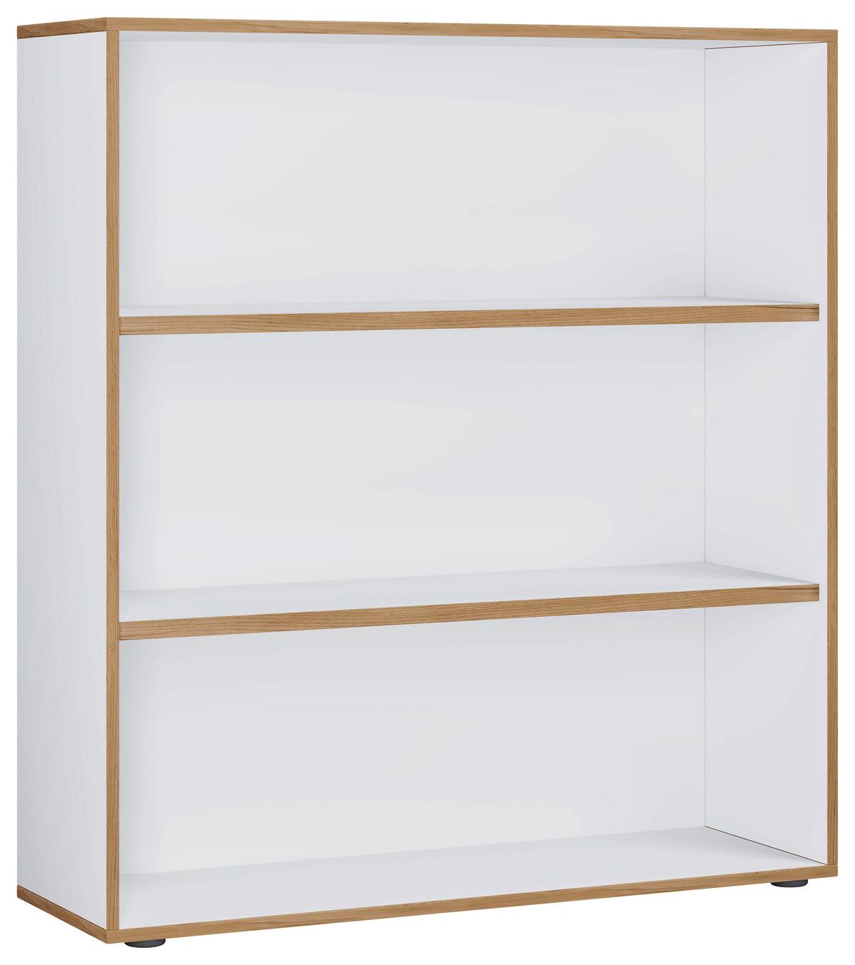 AKTENREGAL SALIA B100 - Honigeiche/Weiss, Design, Holzwerkstoff/Kunststoff (100/110/33cm) - MID.YOU