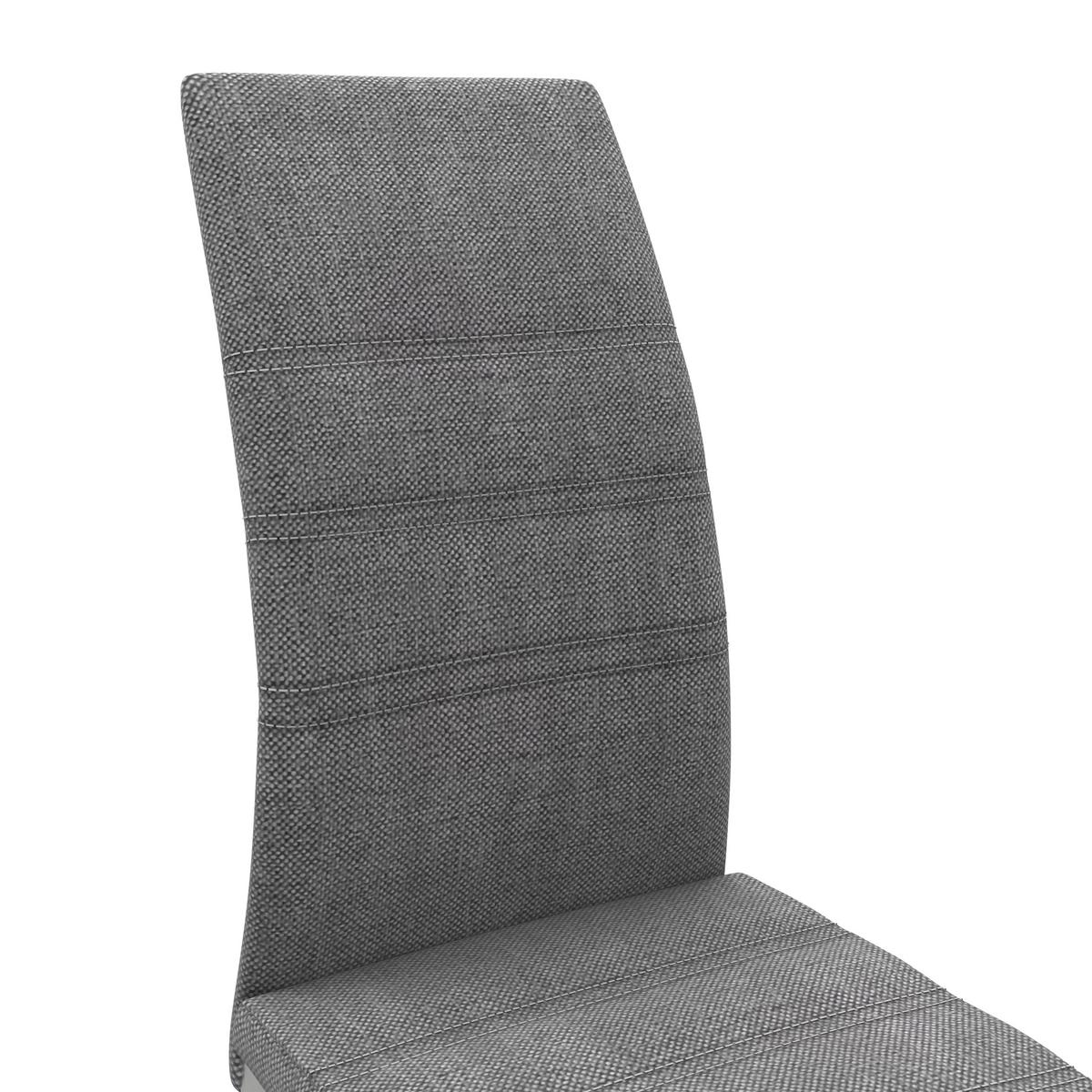 Nihajni Stol Donna, Siva - barve kroma/siva, Konvencionalno, kovina/tekstil (42/99/56cm) - Mömax