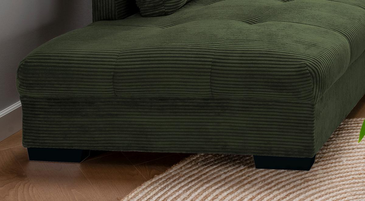 Colțar ALVITO - verde închis/bej, Design, textil (202/298cm) - MID.YOU