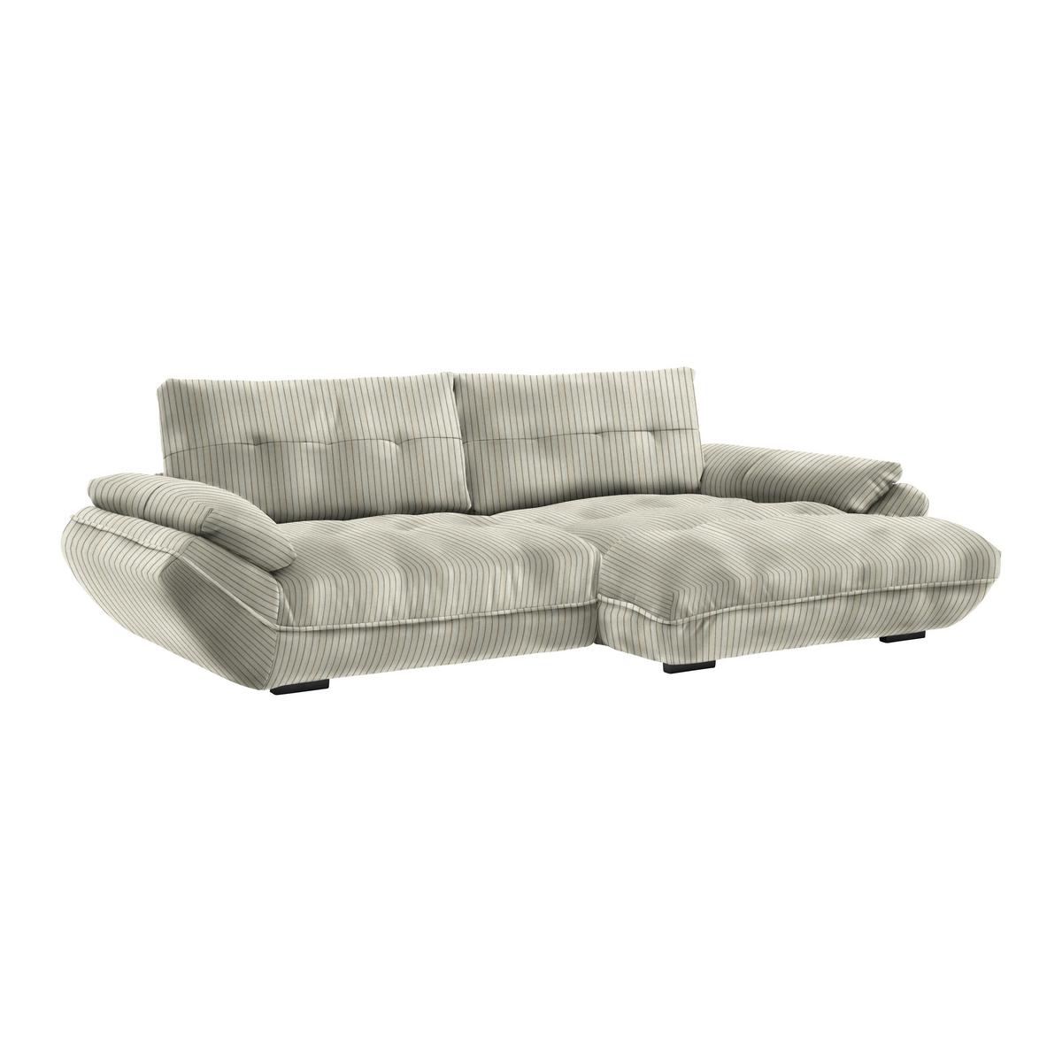 Wohnlandschaft Vivo Creme - Creme/Schwarz, MODERN, Kunststoff/Textil (317/63/179cm) - Premium Living