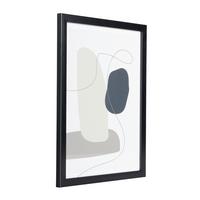 Druckgrafik Roberval Creme/Schwarz/Taupe ca.33x43cm - Taupe/Creme, Trend, Glas/Papier (33/1,6/43cm) - Eglo