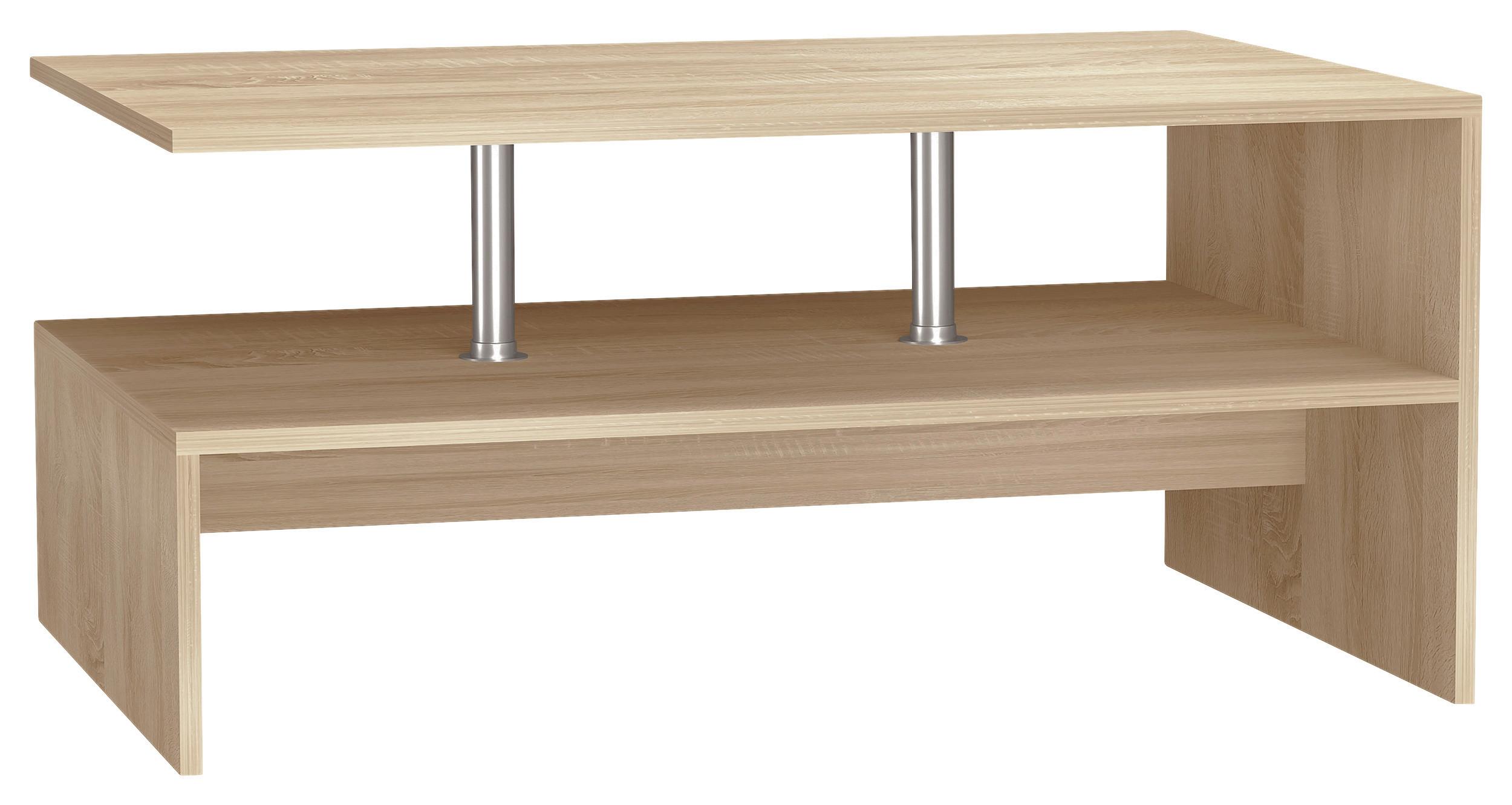 COUCHTISCH MALISO L - Sonoma Eiche, Design, Holzwerkstoff (90/60/42cm) - MID.YOU