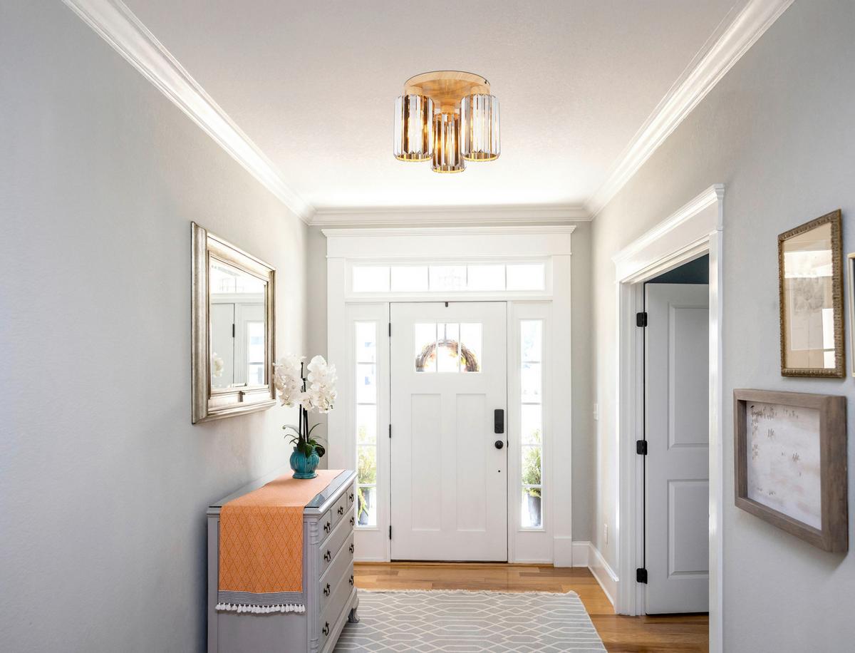 DECKENLEUCHTE 60220346 RUN - Braun/Grau, Trend, Glas/Metall (35/25cm) - Globo