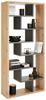 Raumteiler in Grau/Eichefarben - Eichefarben/Anthrazit, MODERN, Holzwerkstoff/Kunststoff (90/199/33cm) - Premium Living
