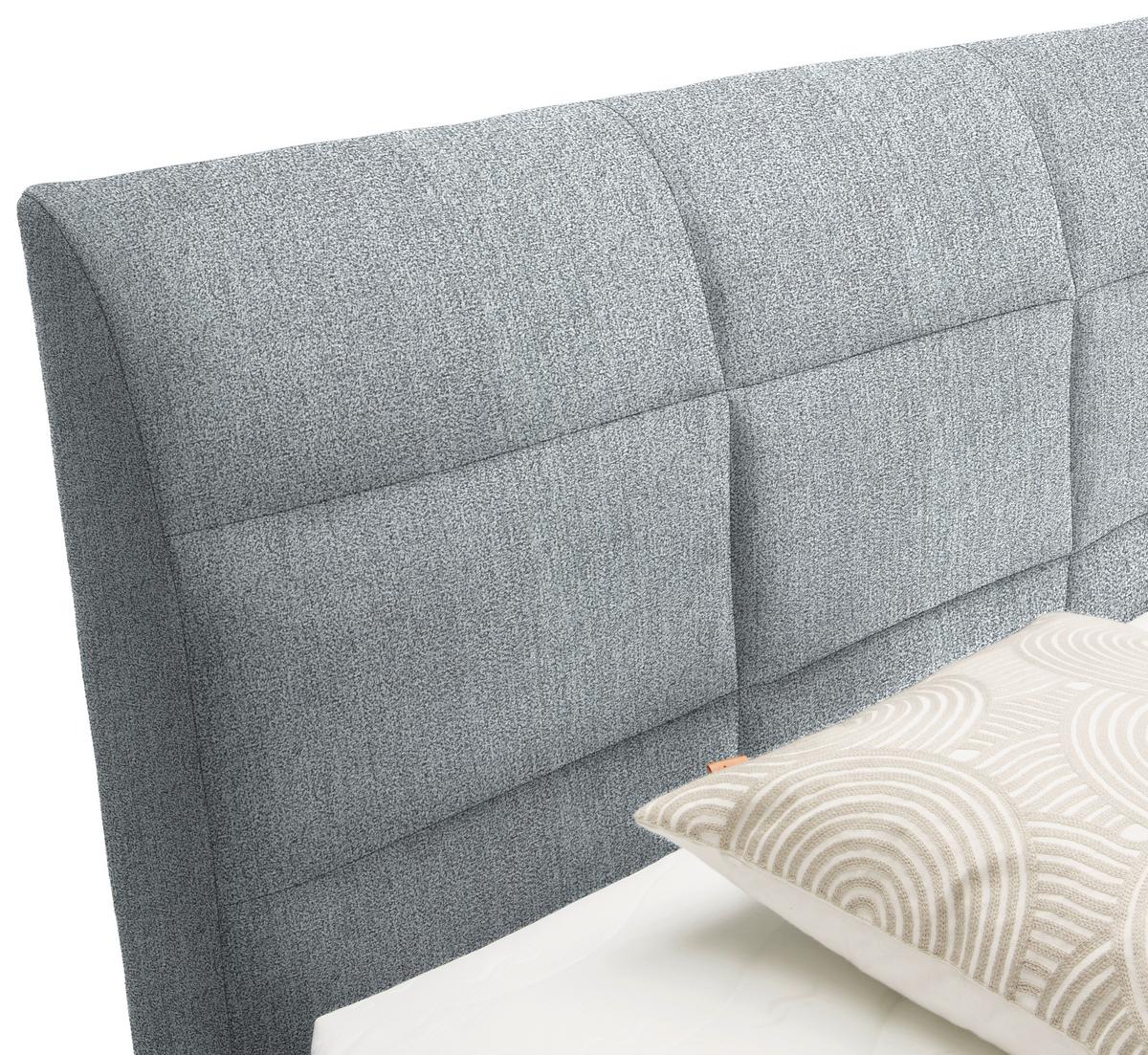 Boxspringbett Runner in Hellgrau ca. 120x200cm - Hellgrau, Textil (120/200cm) - Mömax