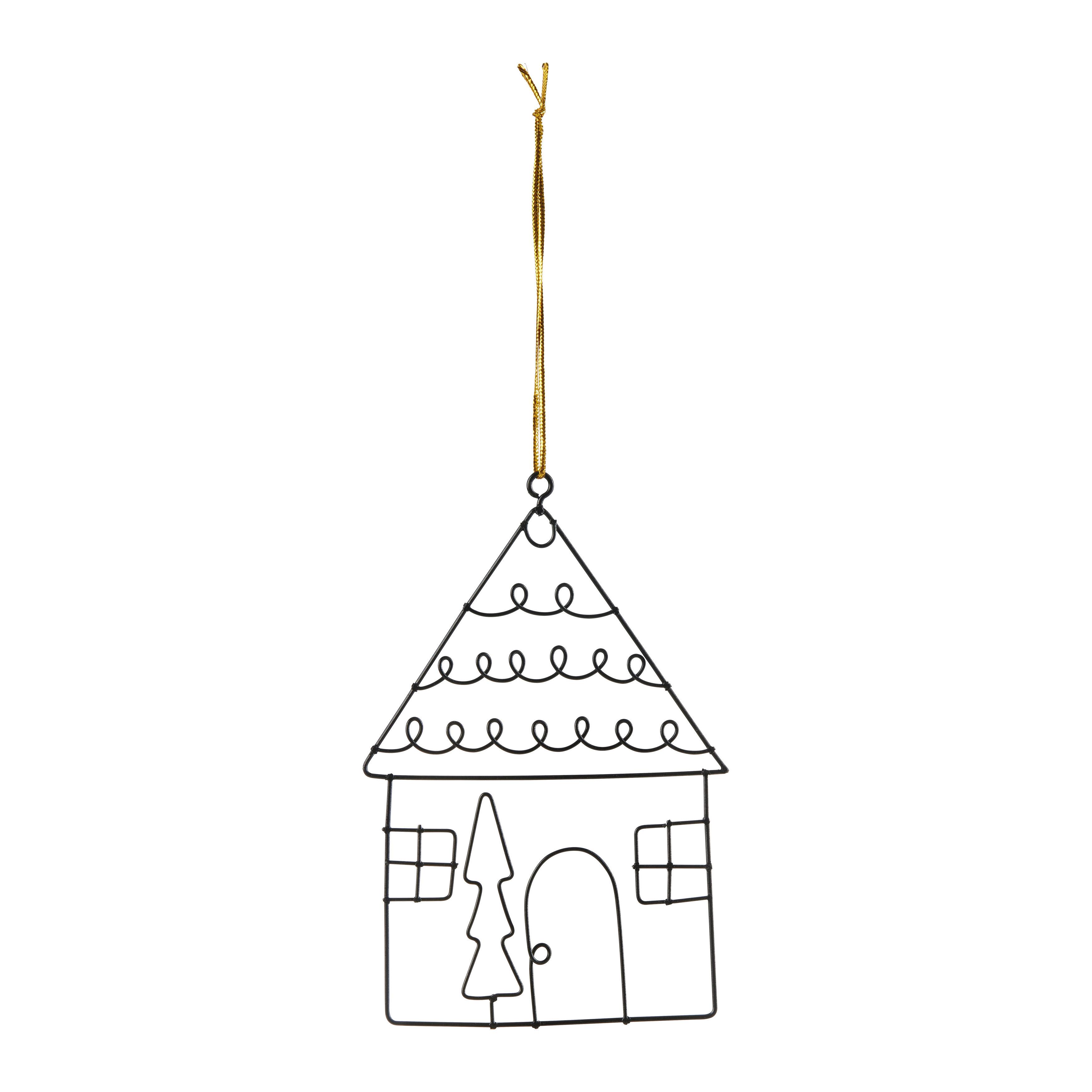 Viseća Dekoracija Lola - zlatne boje/crna, Konvencionalno, metal/tekstil (8,5/13cm) - Modern Living