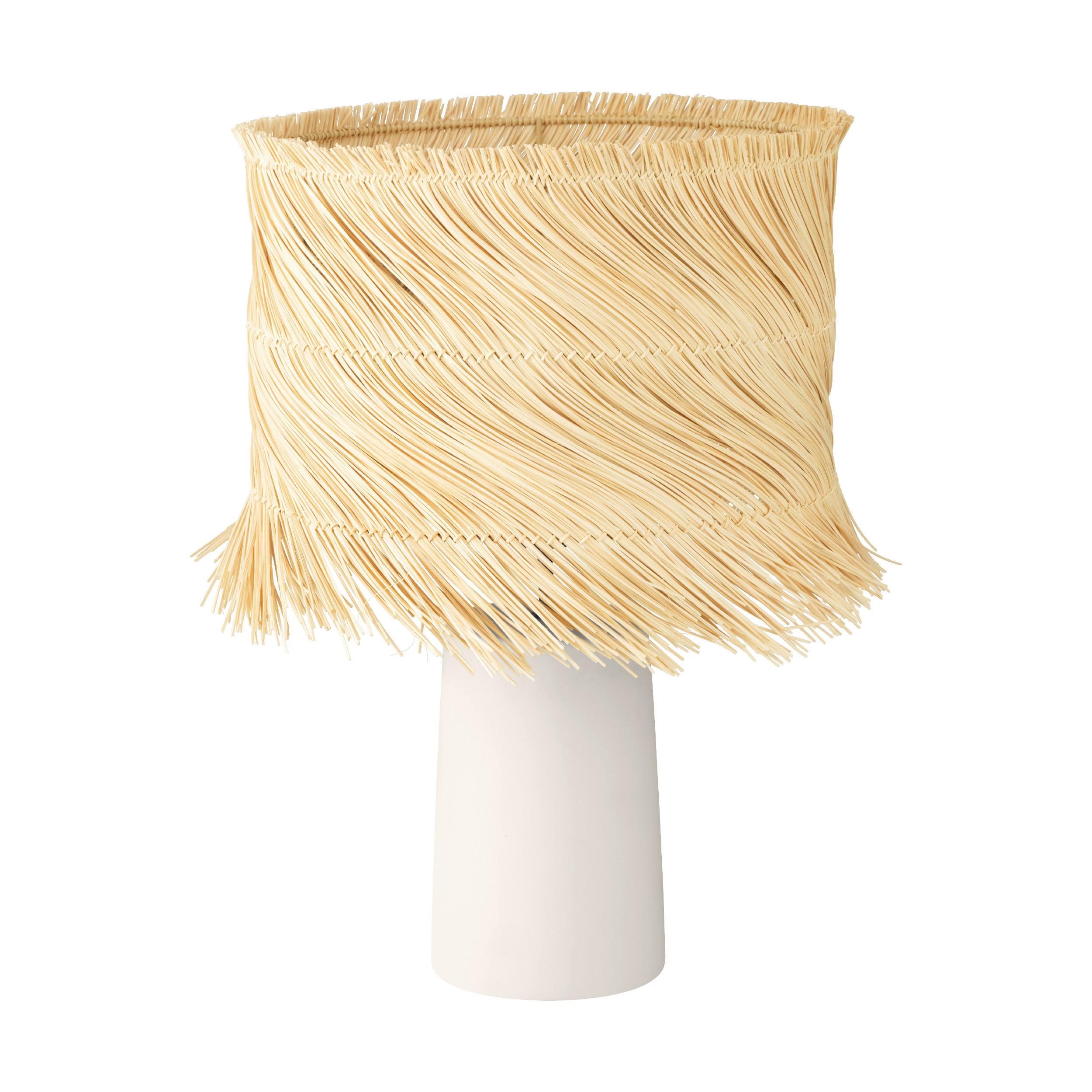 Tischleuchte 390239*paisano - Beige/Naturfarben, Natur, Naturmaterialien/Keramik (30/51,5cm) - Eglo