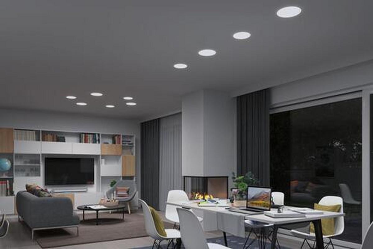 LED-Paneel in Weiß max. 21 Watt - Weiß, Basics, Kunststoff (21,5/1cm) - Paulmann