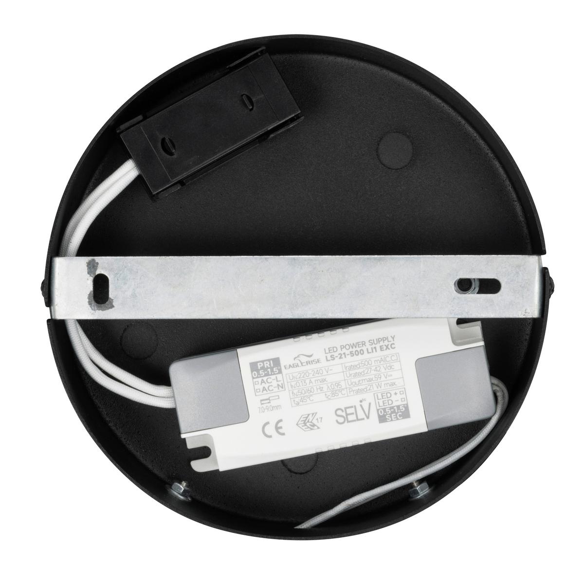 LAMPA SUFITOWA LED BIRMINGHAM *SBN* - czarny, Lifestyle, tworzywo sztuczne/metal (45/8cm) - Novel