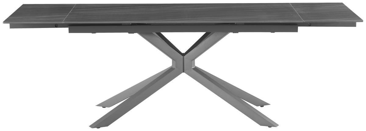 Jedilna Miza Lorenzo, Keramika, 160-240x90 - temno siva/siva, Konvencionalno, kovina/keramika (160-240/75/90cm) - MID.YOU