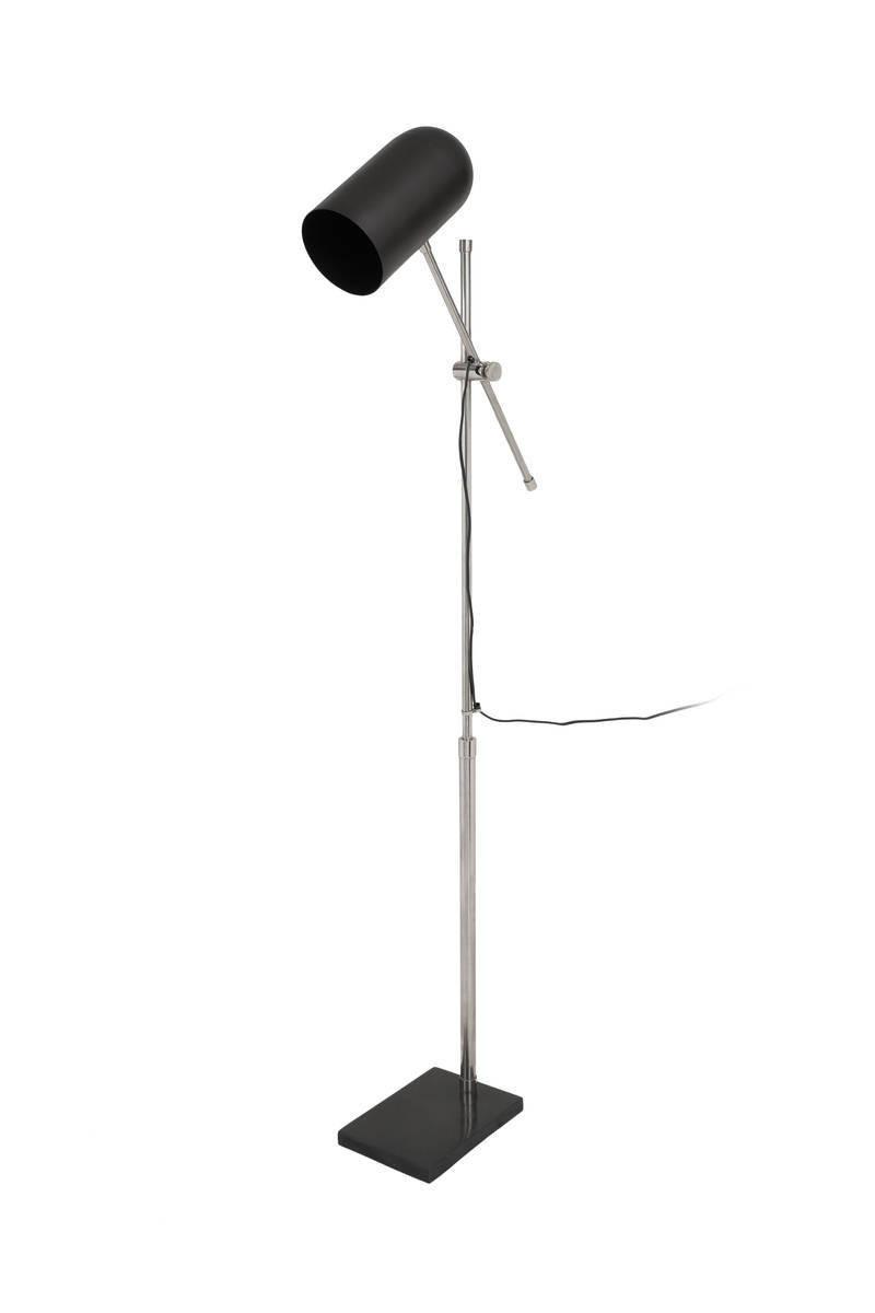 Stehleuchte Stehlampe Celeste 125 - Silberfarben/Schwarz, Trend, Kunststoff/Stein (58/138/18cm) - Kayoom