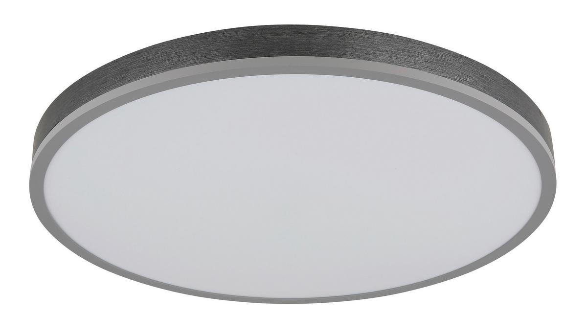 LED-DECKENLEUCHTE 416080AD4R-CCT DORO - Weiss/Dunkelgrau, Basics, Kunststoff/Metall (60/8,5cm) - Globo