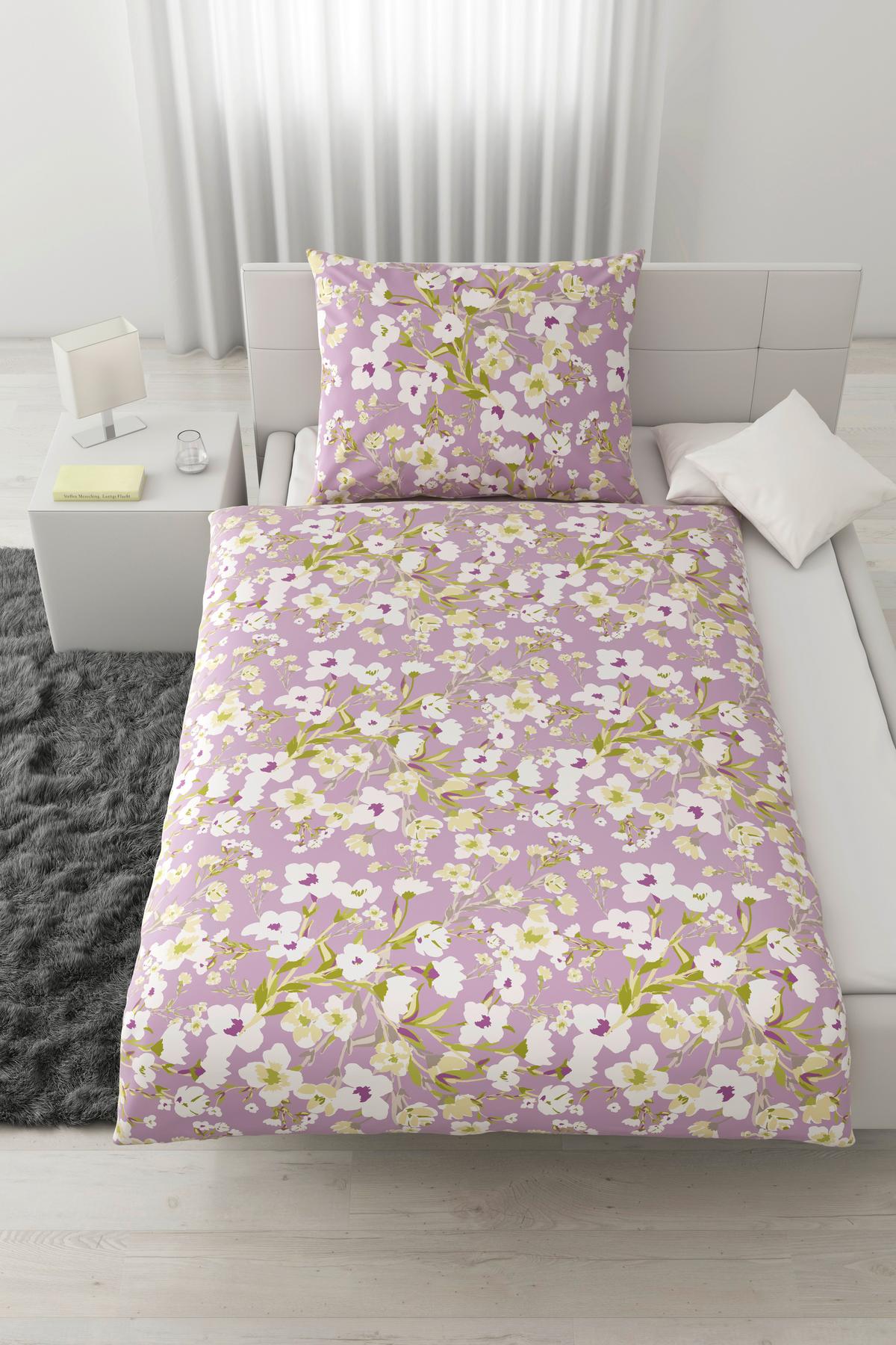 BETTWÄSCHESET UTE - Rosa, Romantik / Landhaus, Textil (160/210cm) - Modern Living
